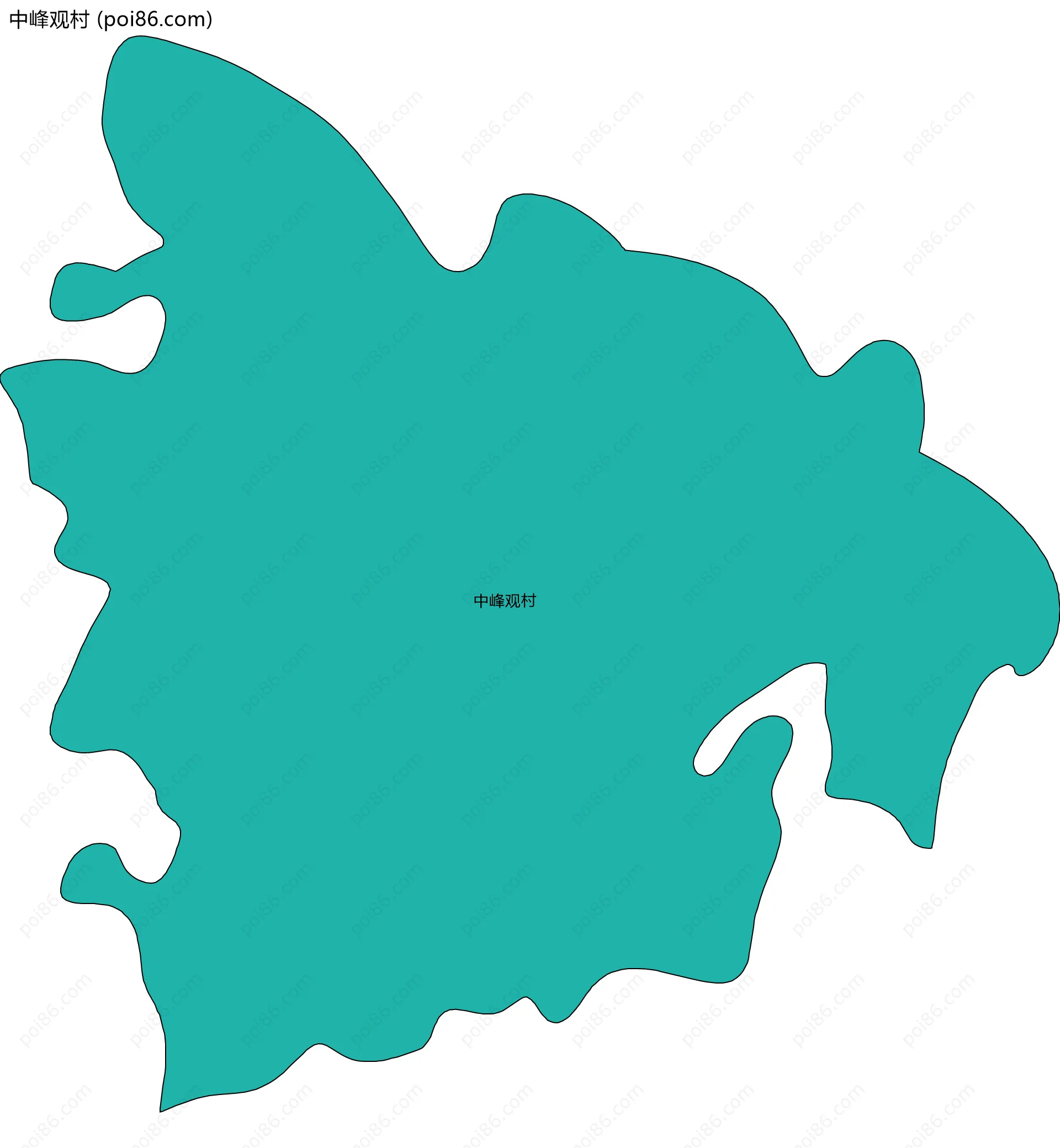 中峰观村边界地图