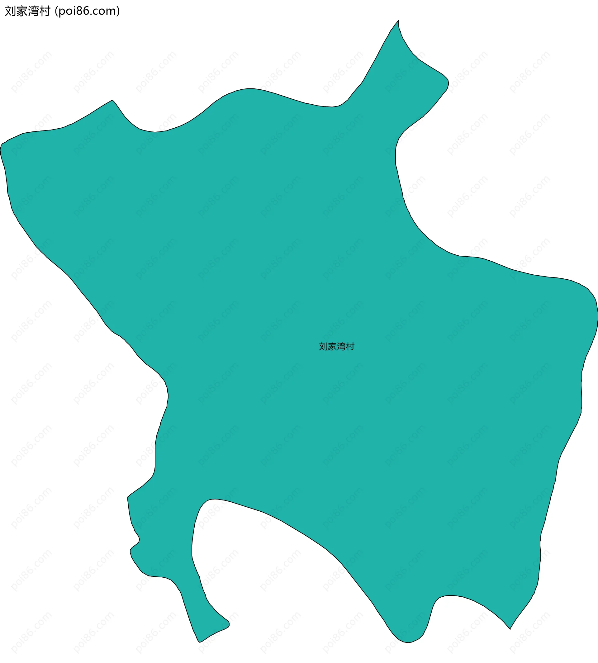 刘家湾村边界地图