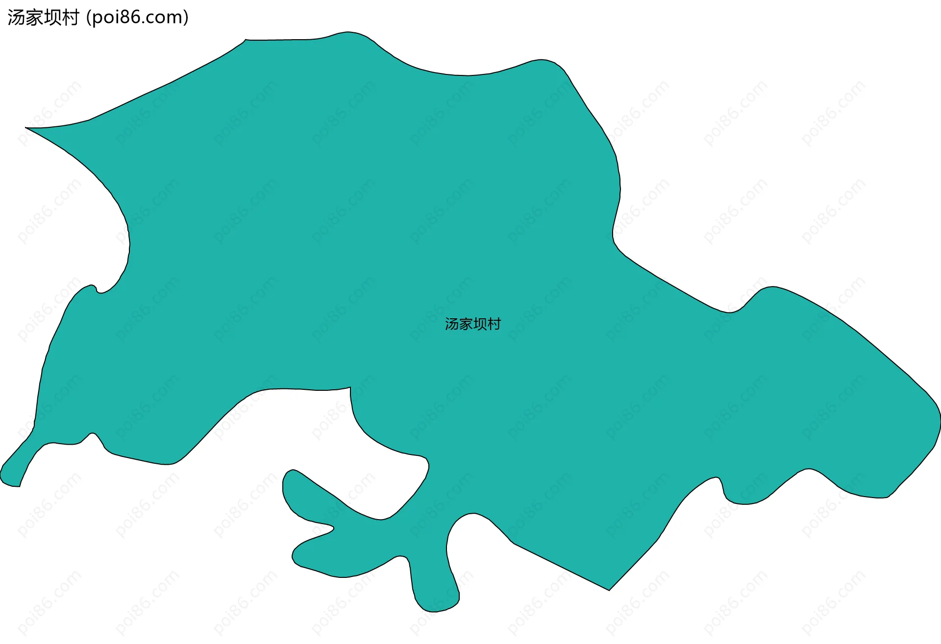 汤家坝村边界地图