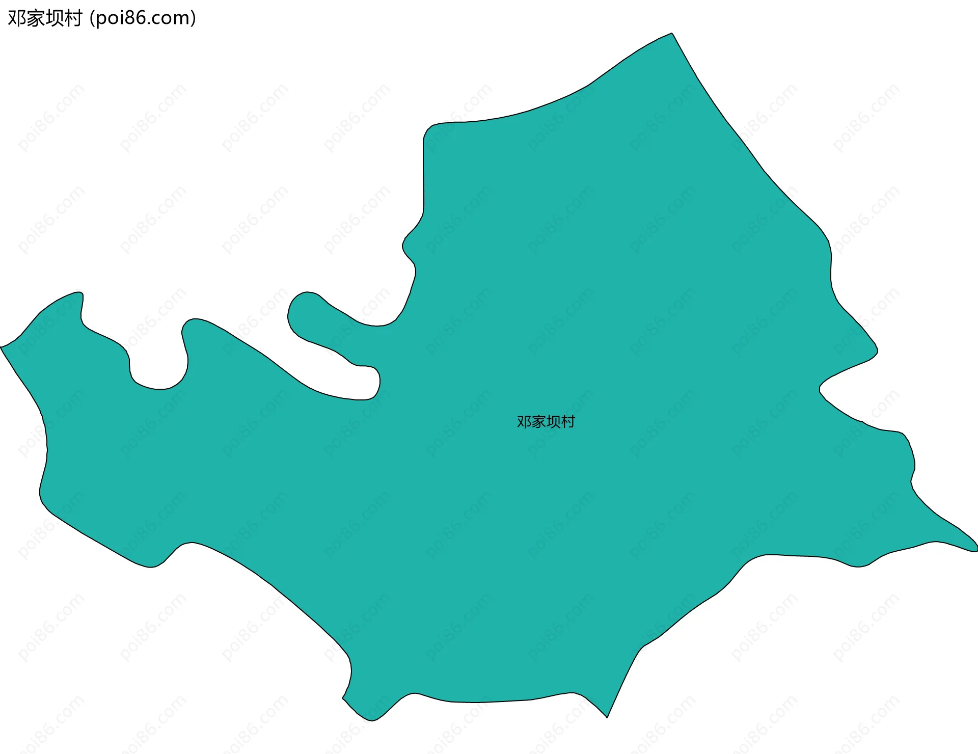邓家坝村边界地图