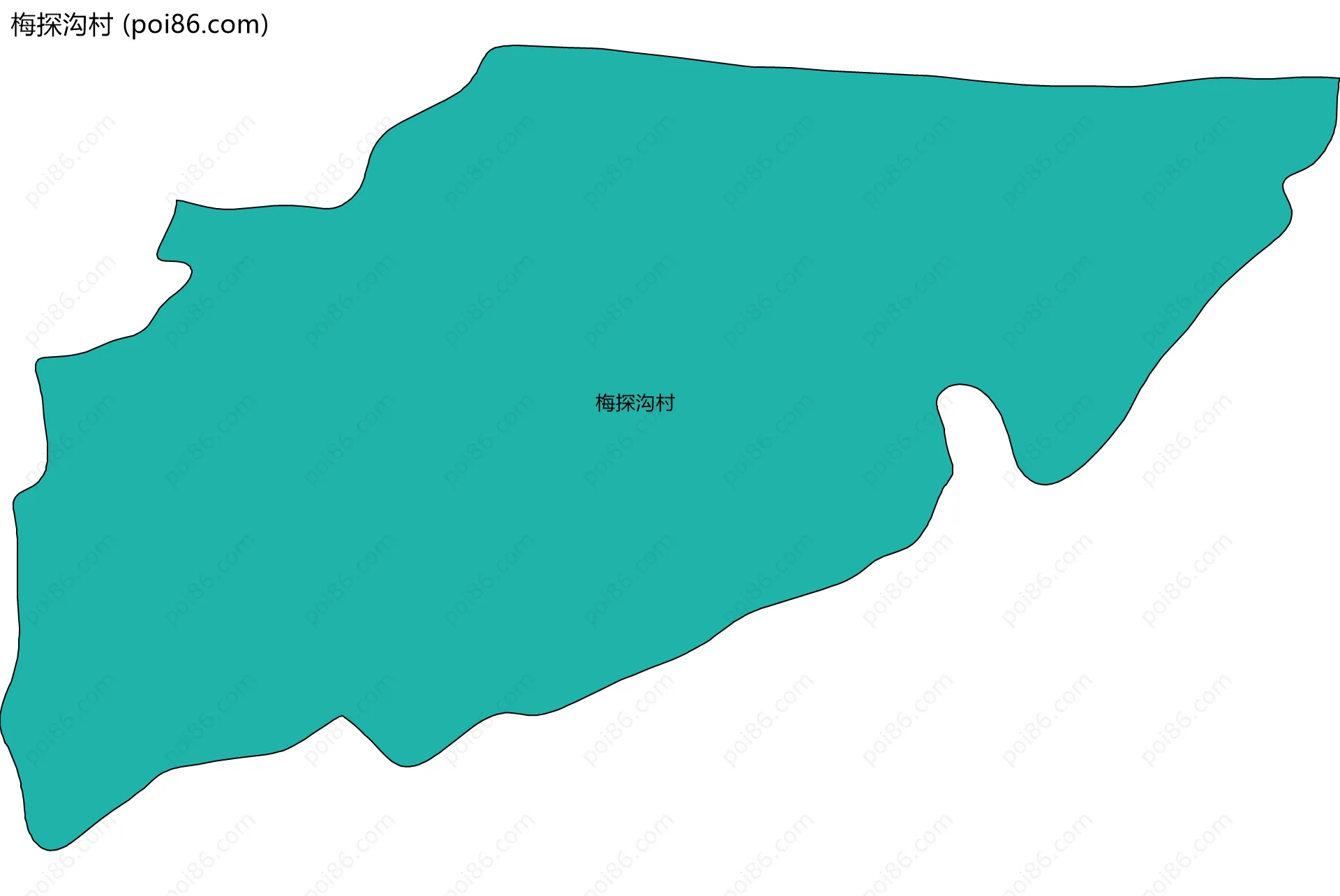 梅探沟村边界地图