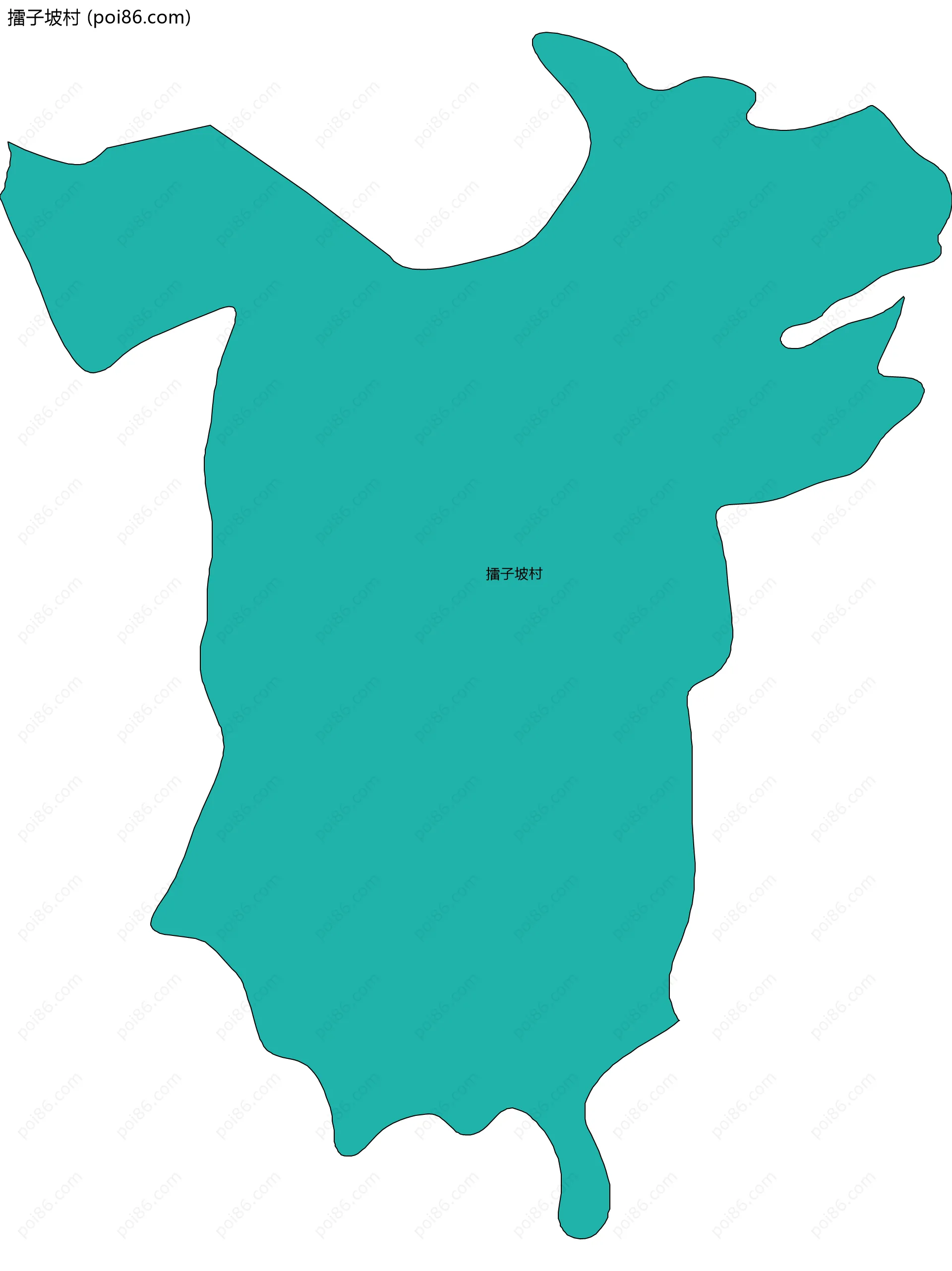 擂子坡村边界地图