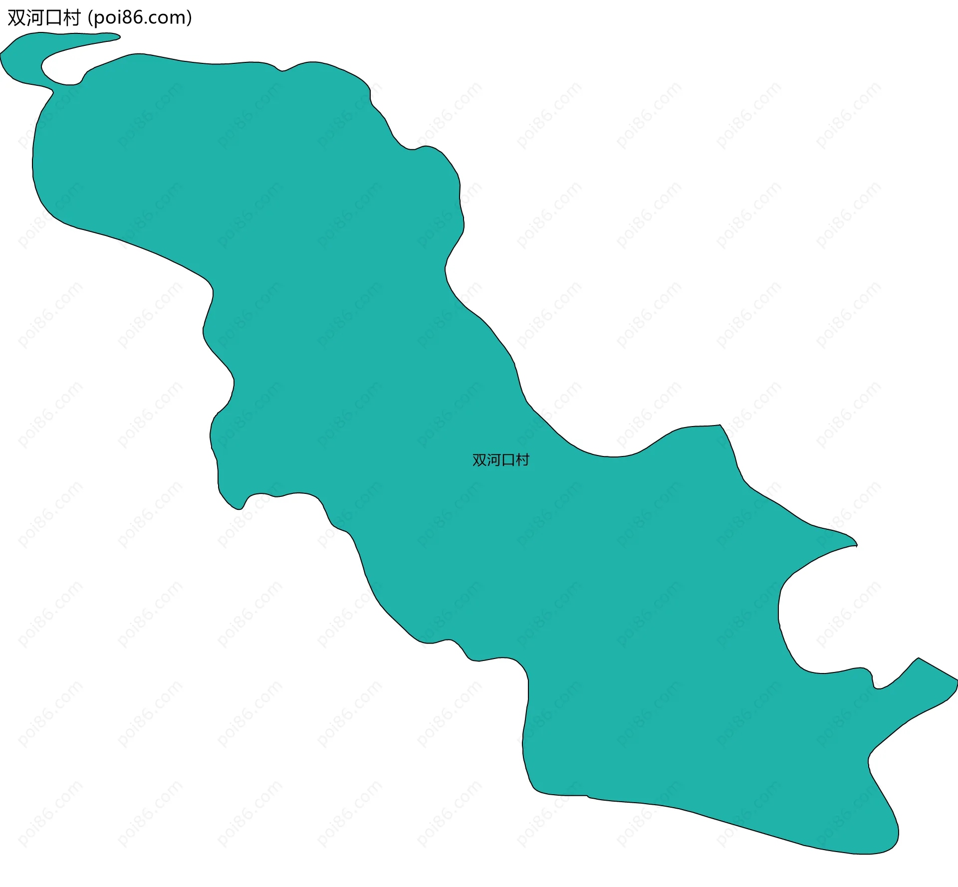 双河口村边界地图