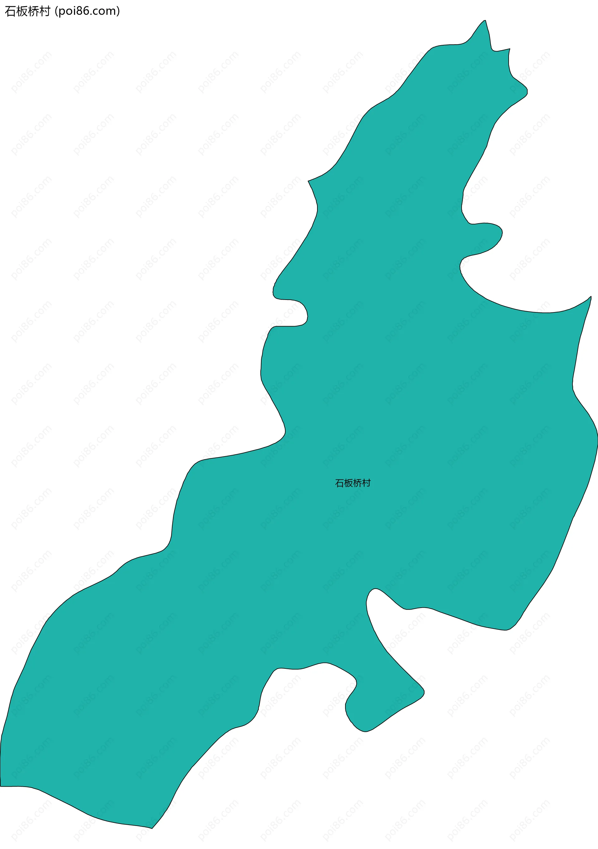 石板桥村边界地图