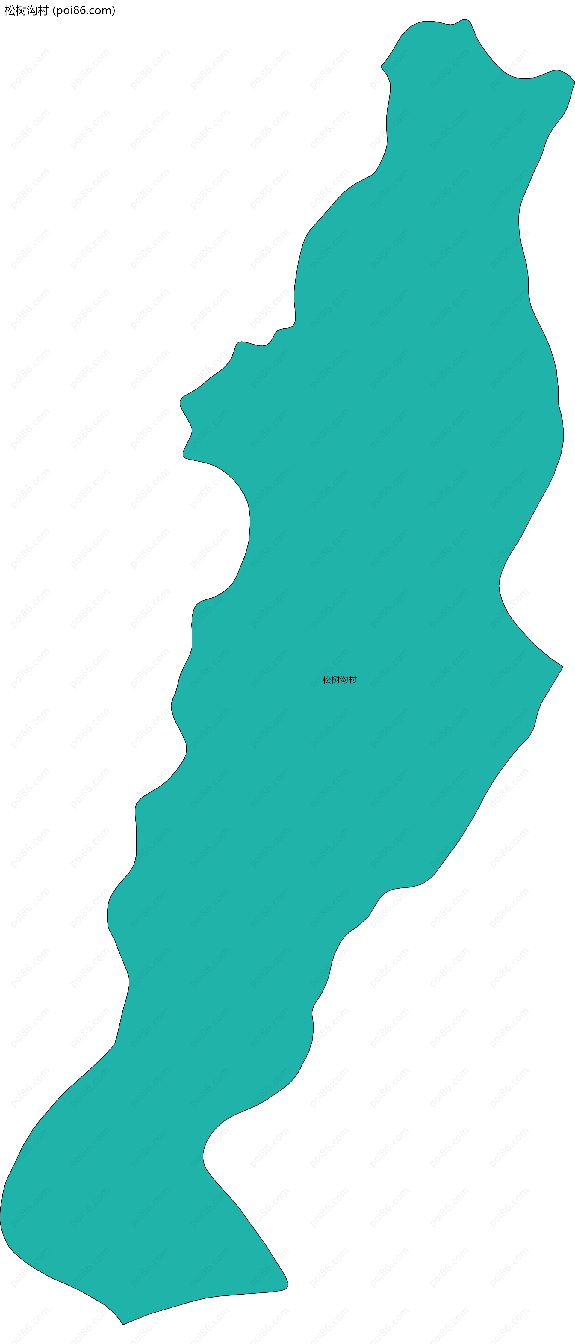 松树沟村边界地图