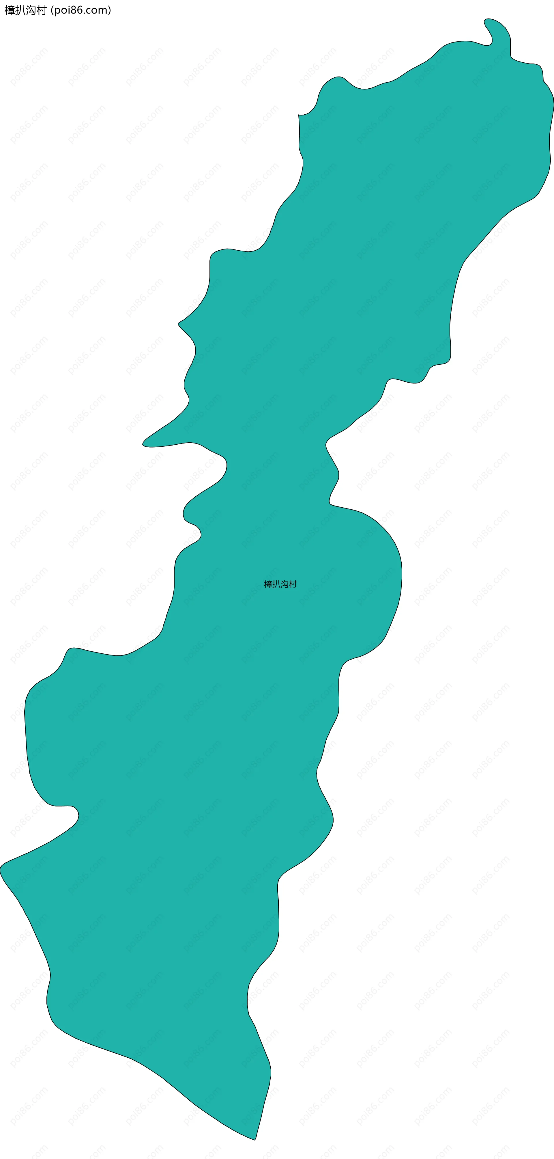 樟扒沟村边界地图