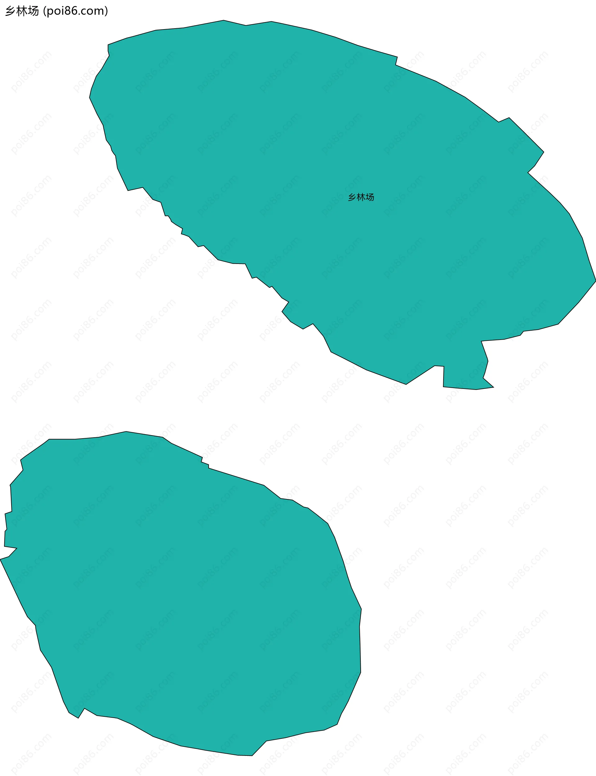 乡林场边界地图