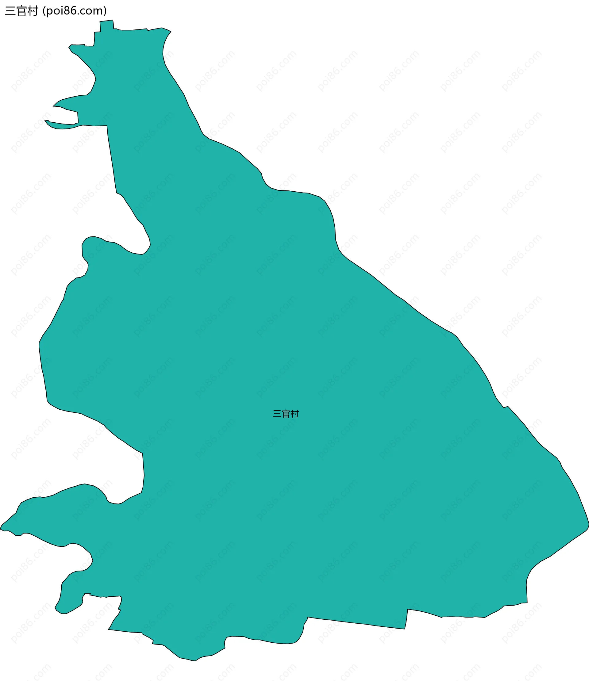 三官村边界地图