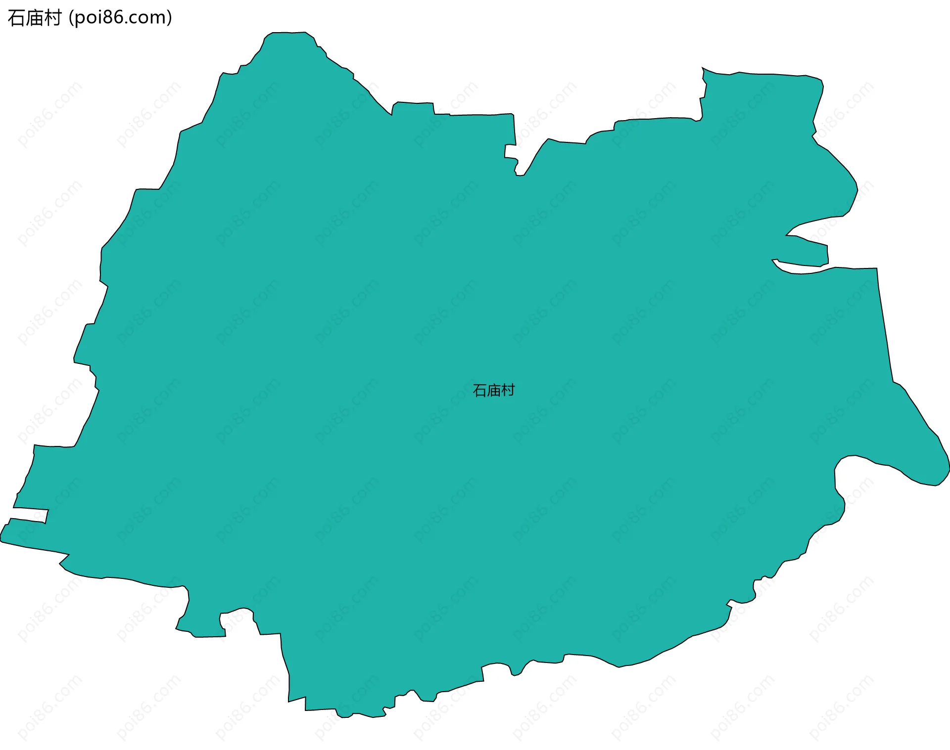 石庙村边界地图