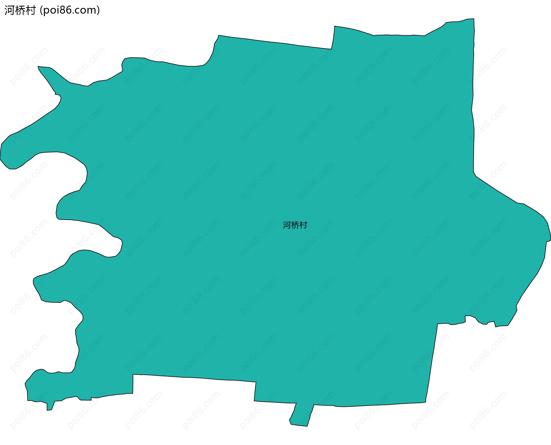 河桥村边界地图