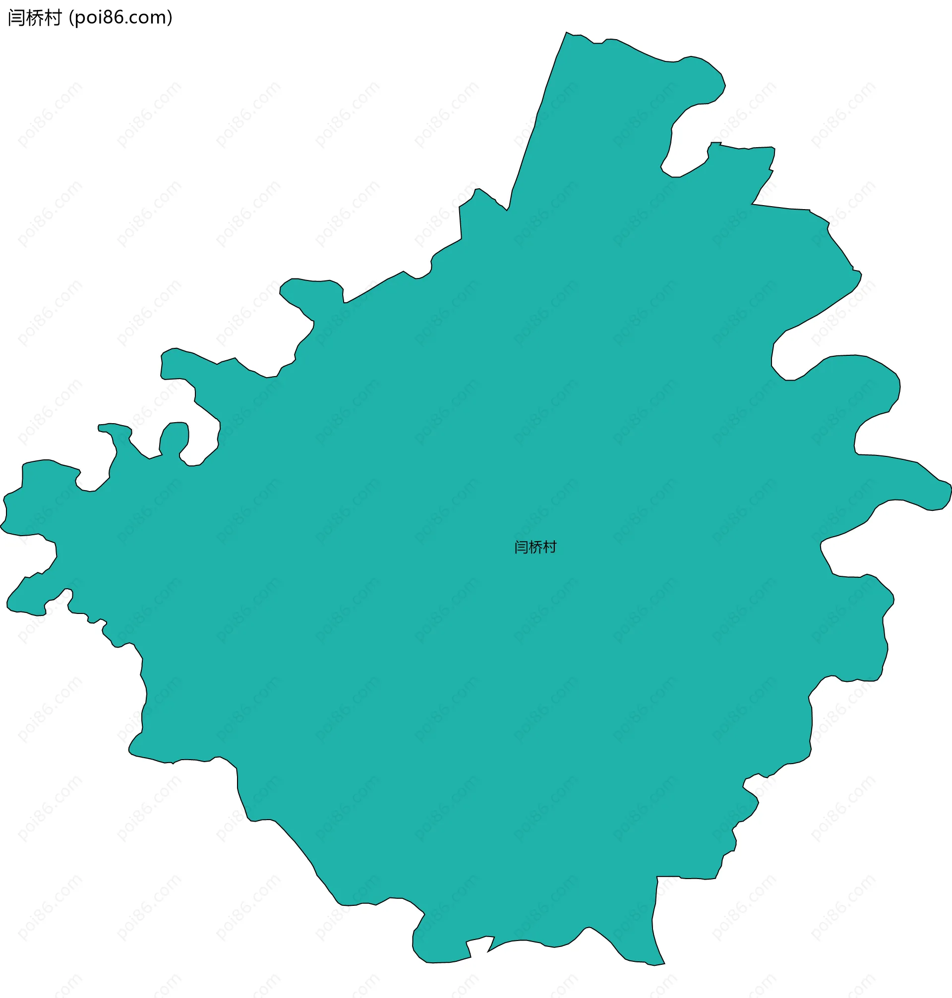 闫桥村边界地图