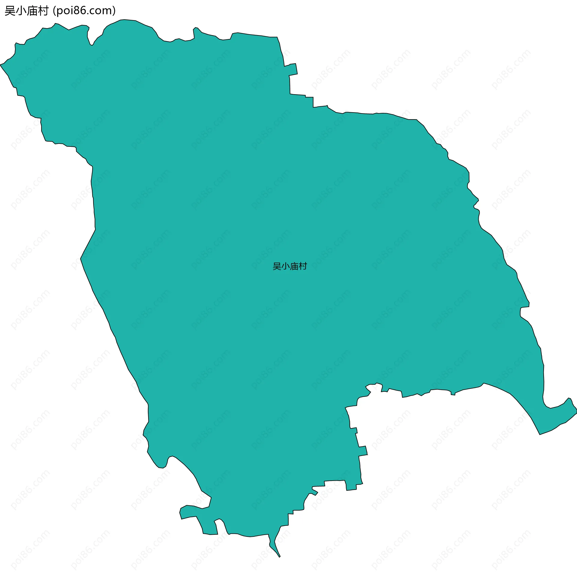 吴小庙村边界地图