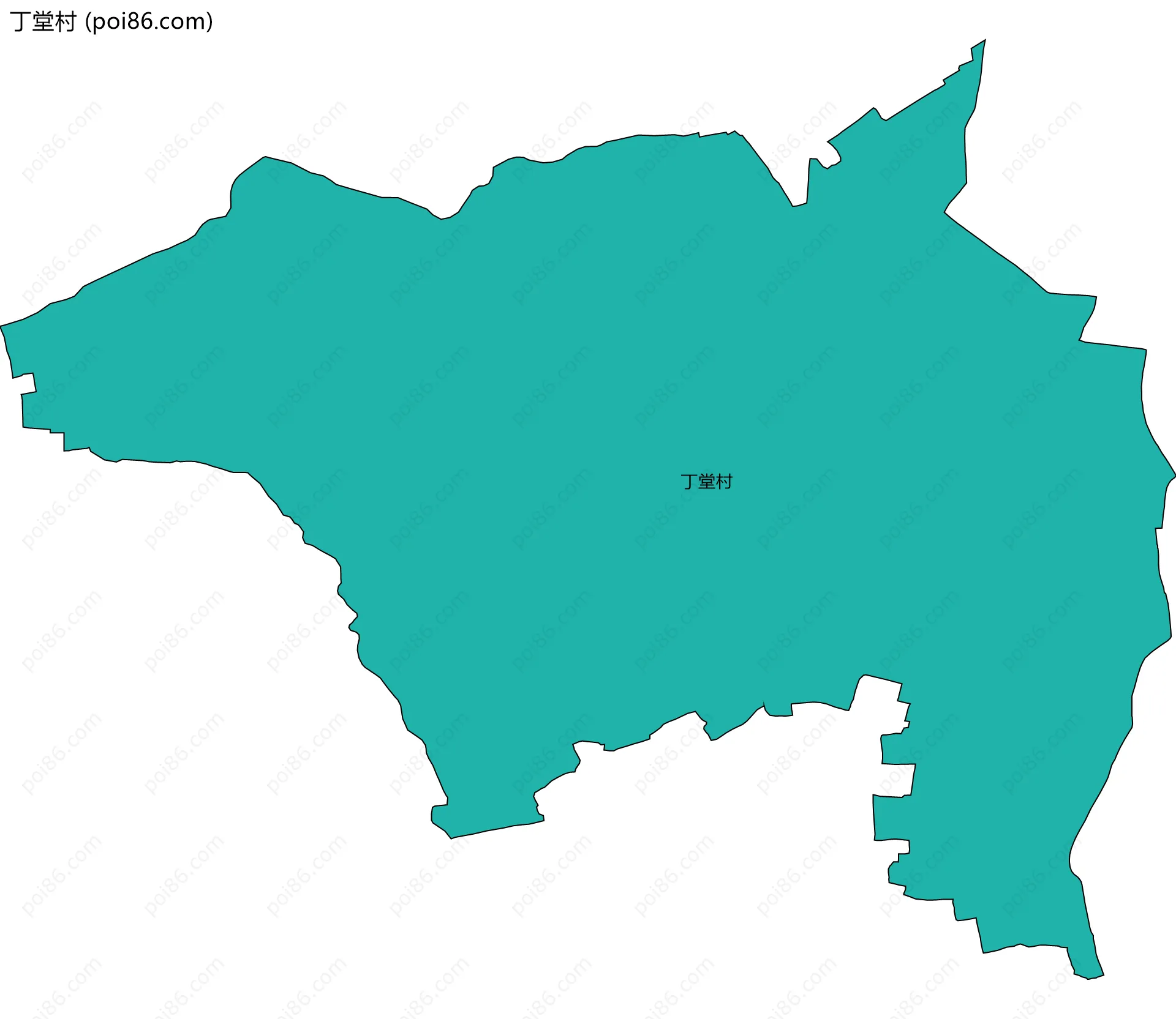 丁堂村边界地图