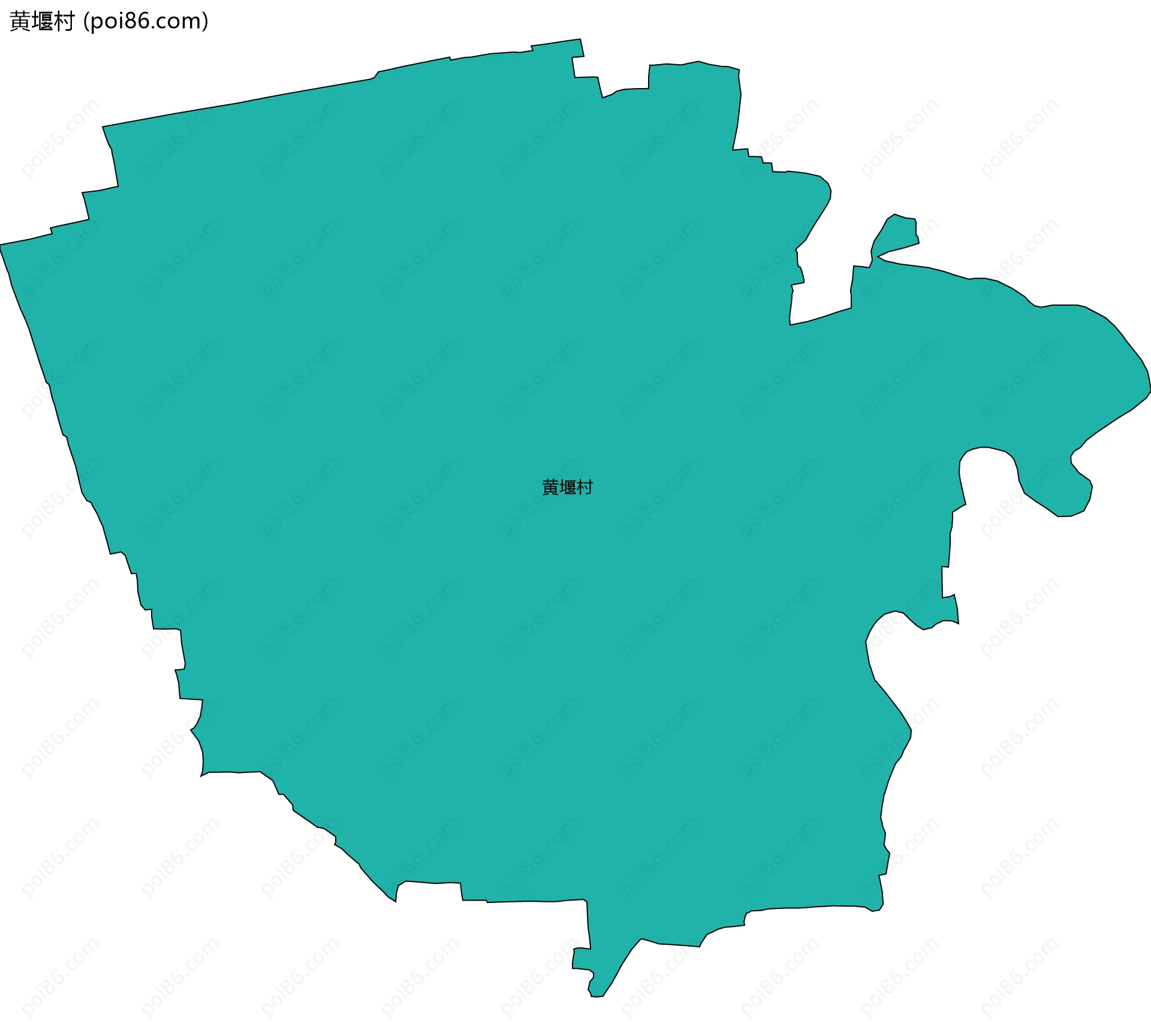 黄堰村边界地图