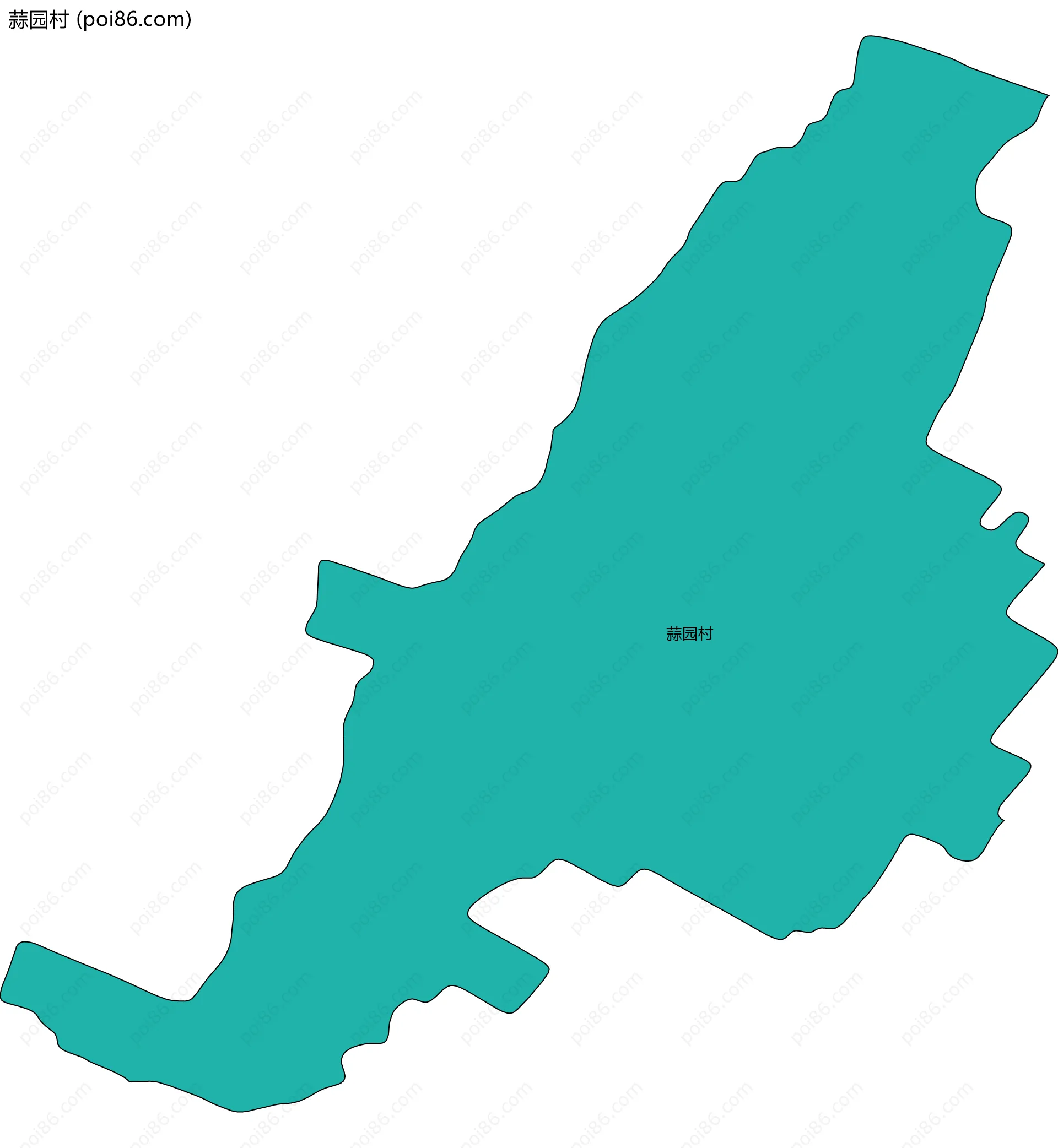 蒜园村边界地图