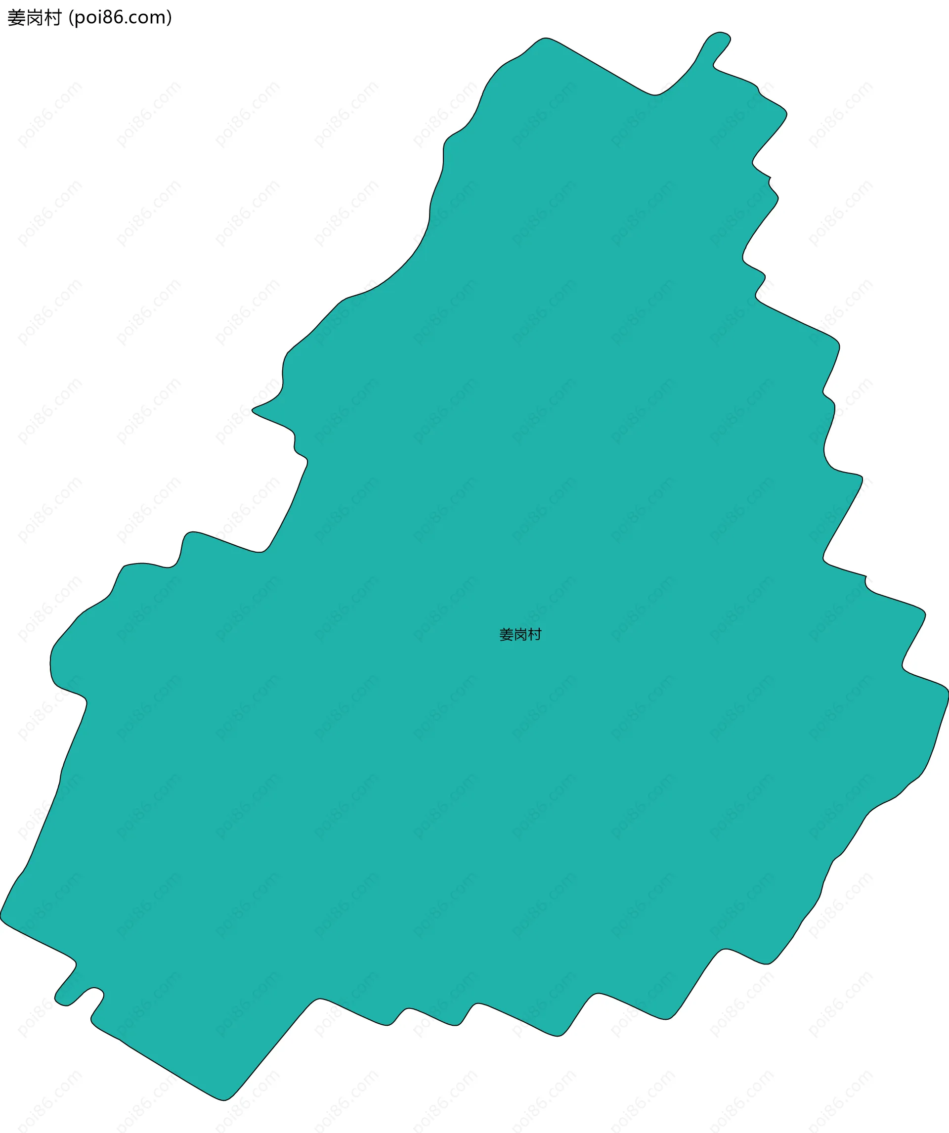 姜岗村边界地图