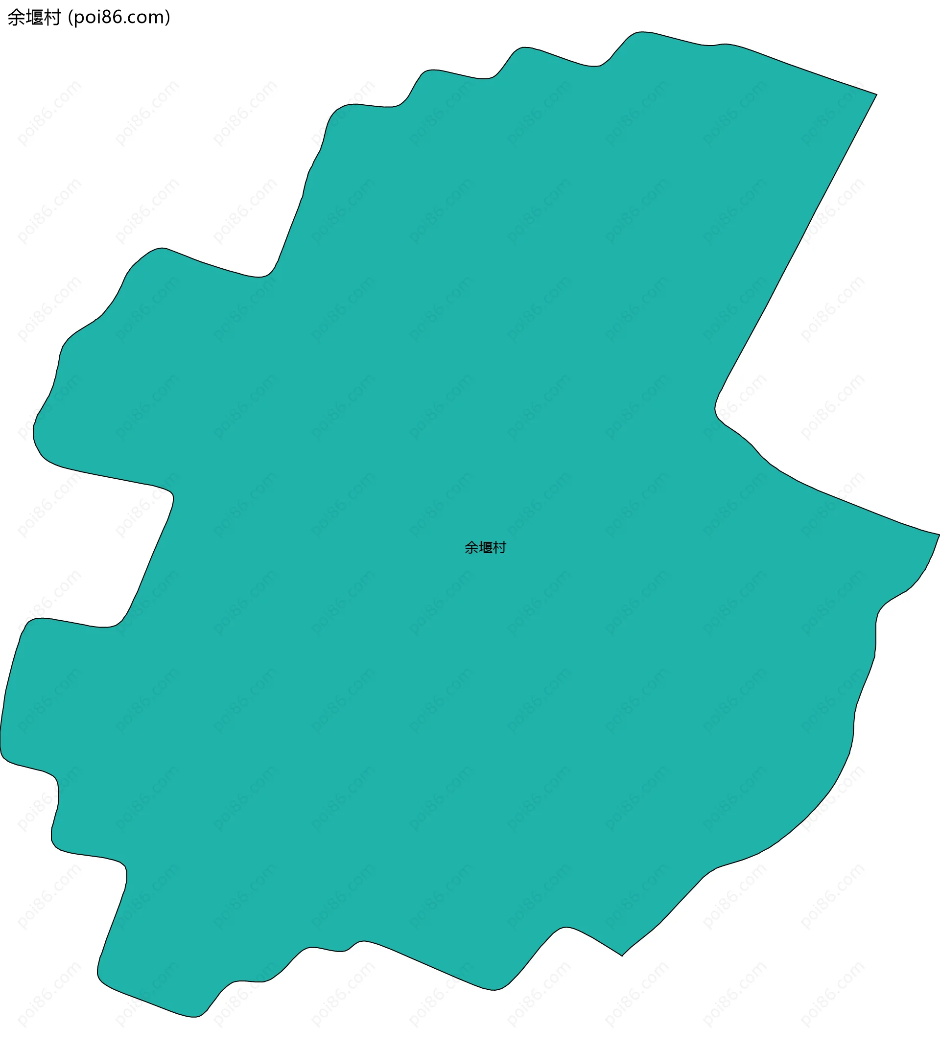 余堰村边界地图