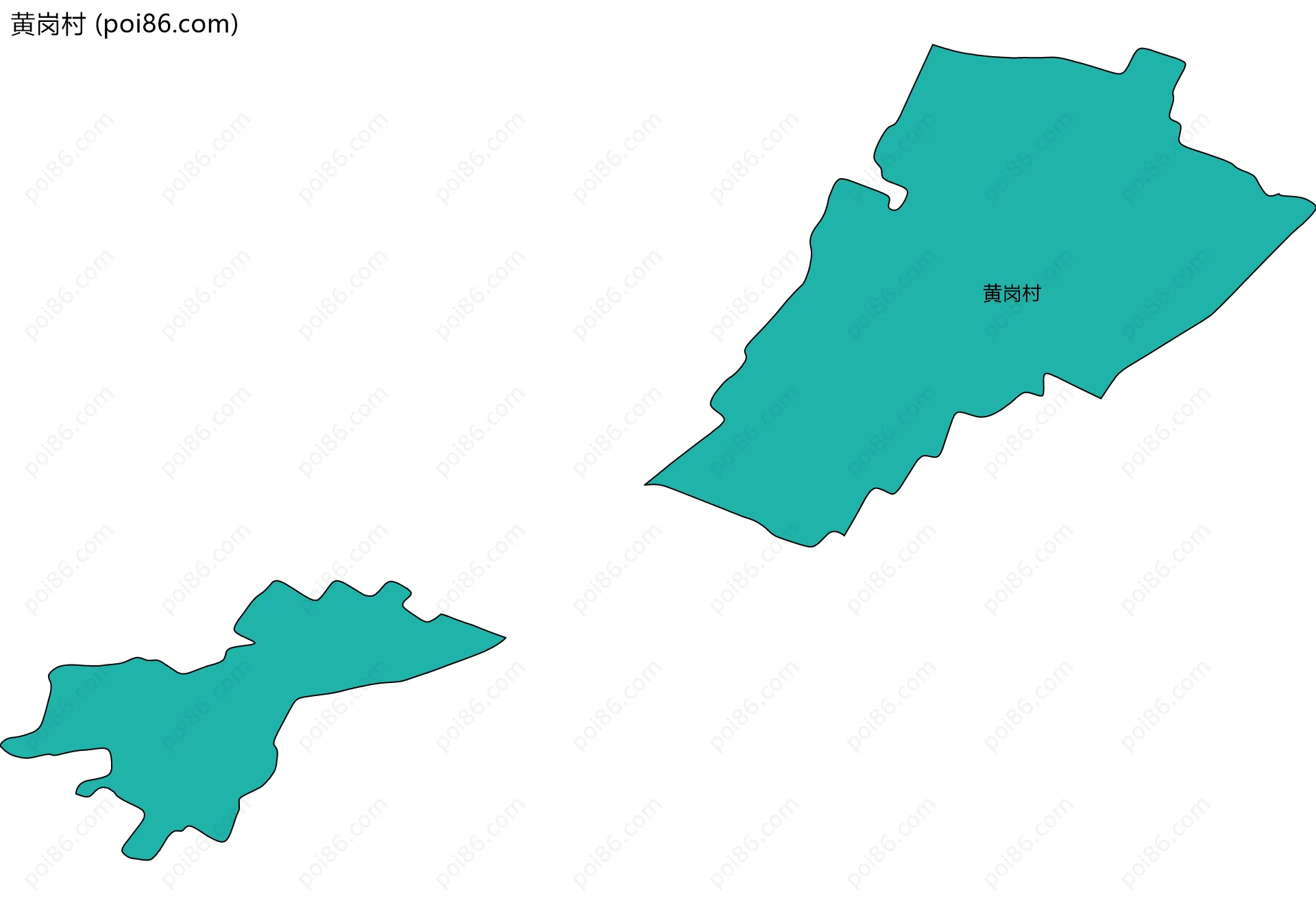 黄岗村边界地图