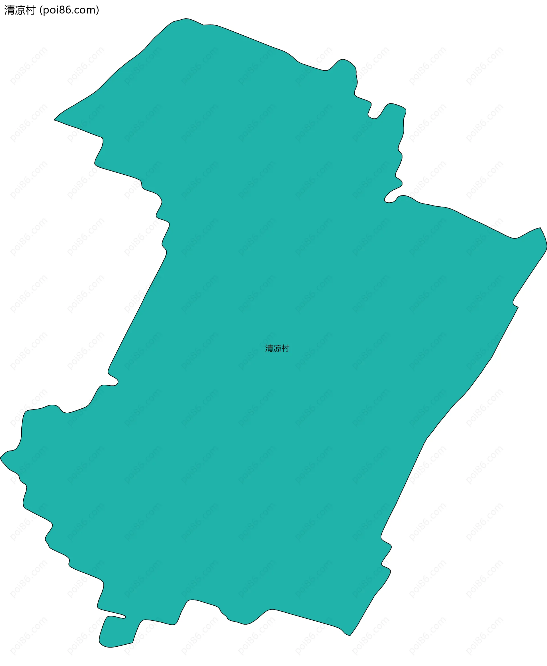 清凉村边界地图