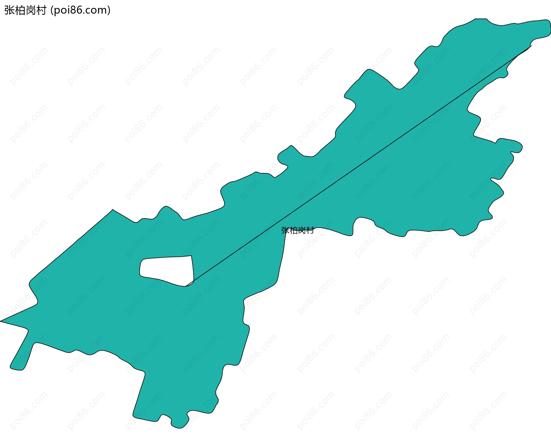 张柏岗村边界地图