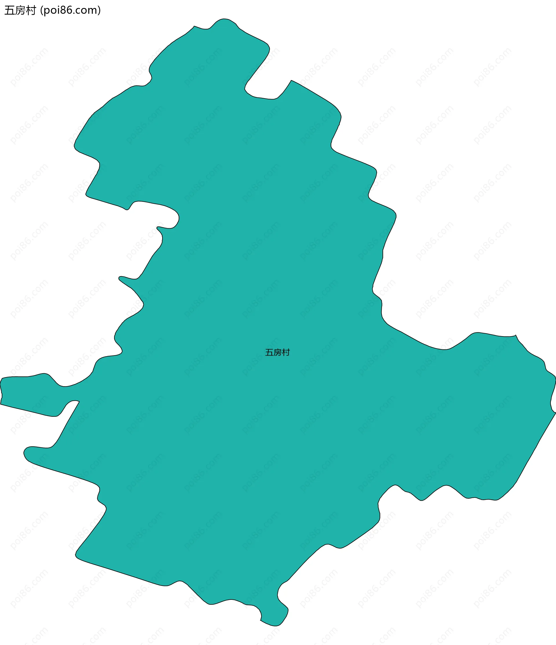 五房村边界地图