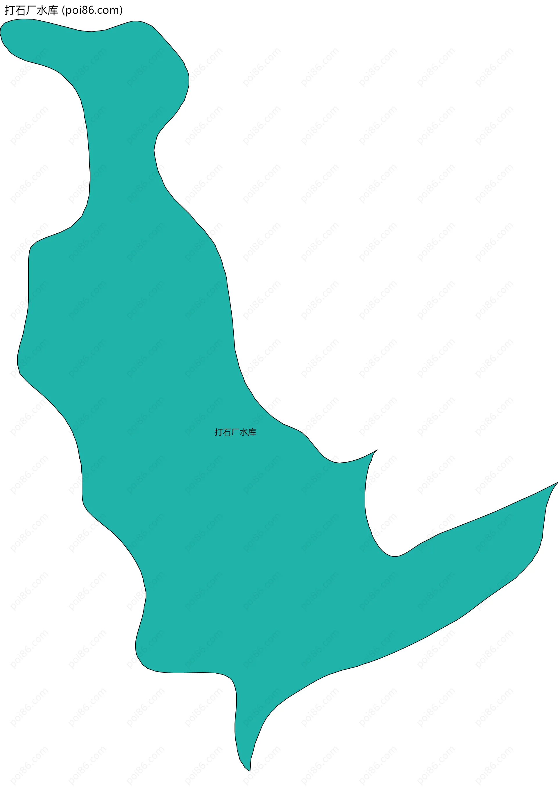 打石厂水库边界地图