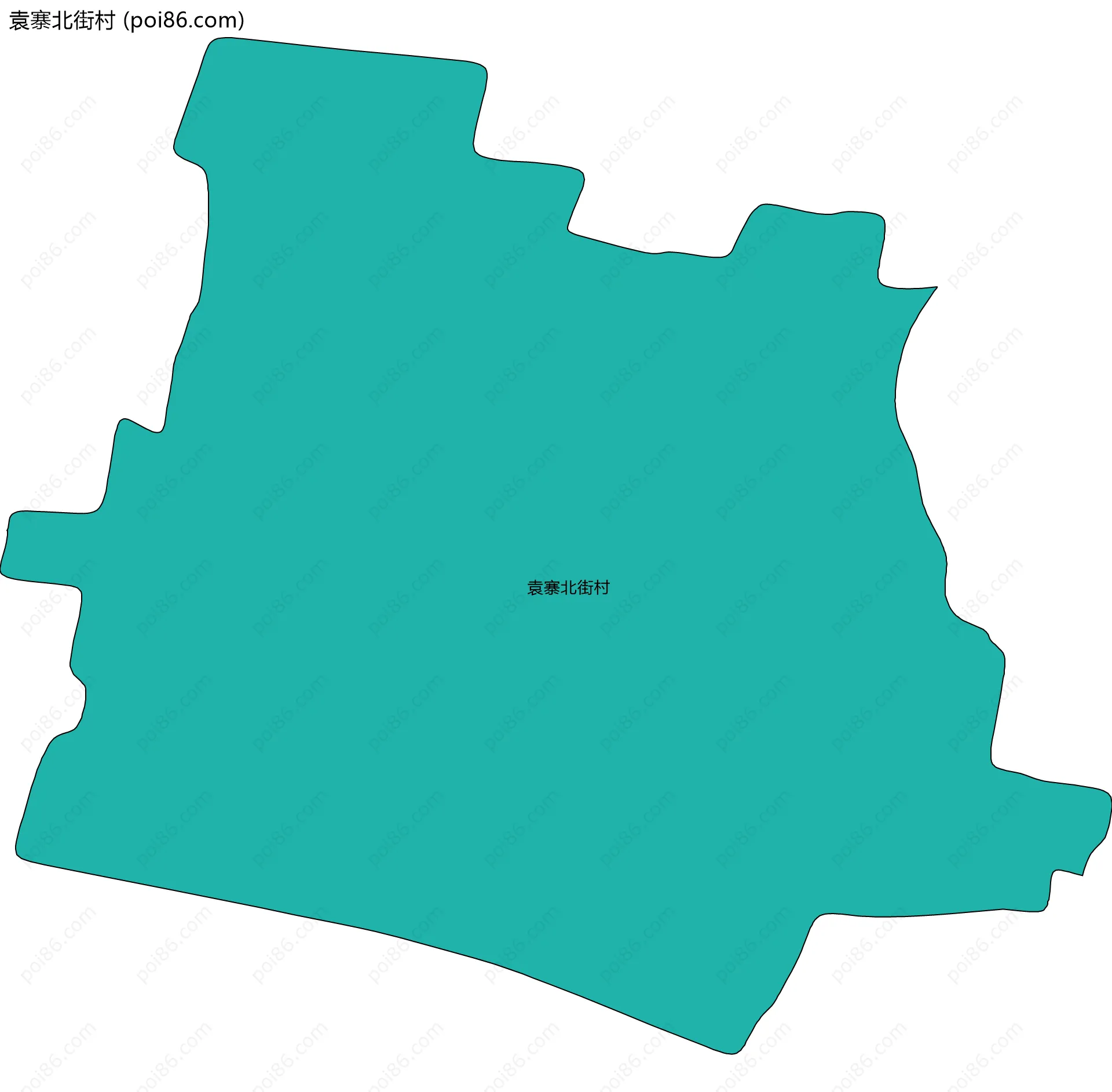 袁寨北街村边界地图