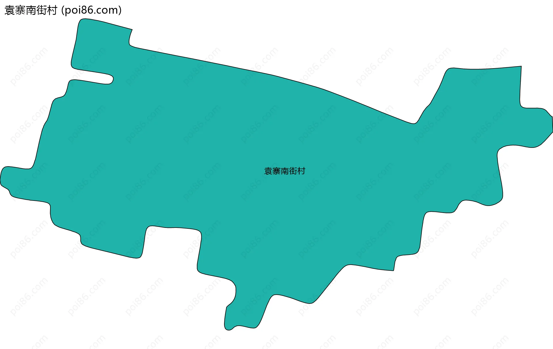 袁寨南街村边界地图
