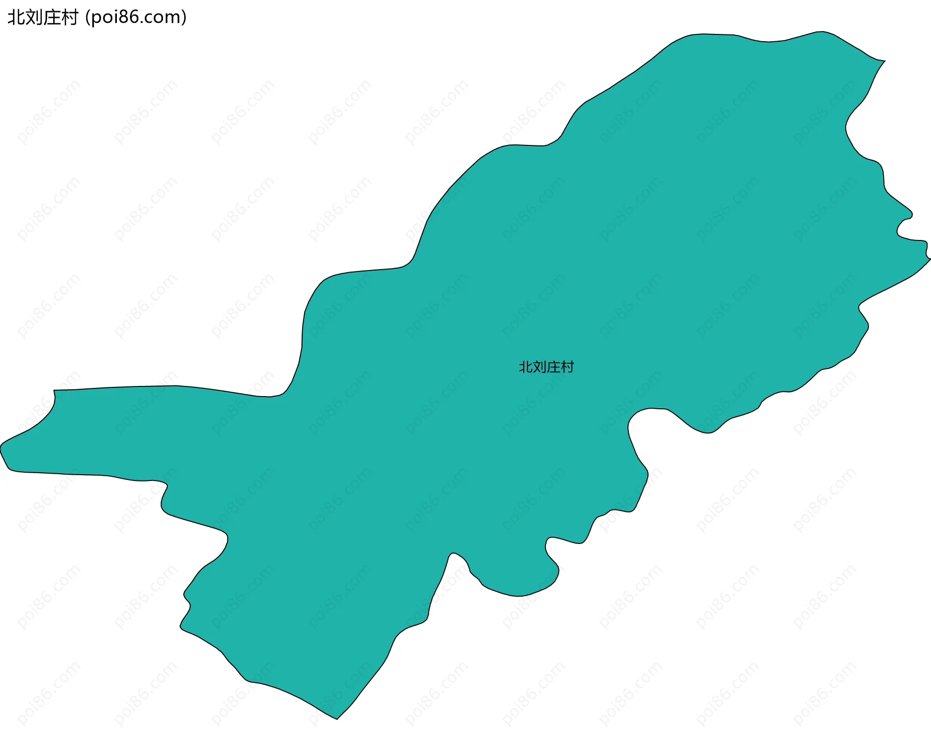 北刘庄村边界地图