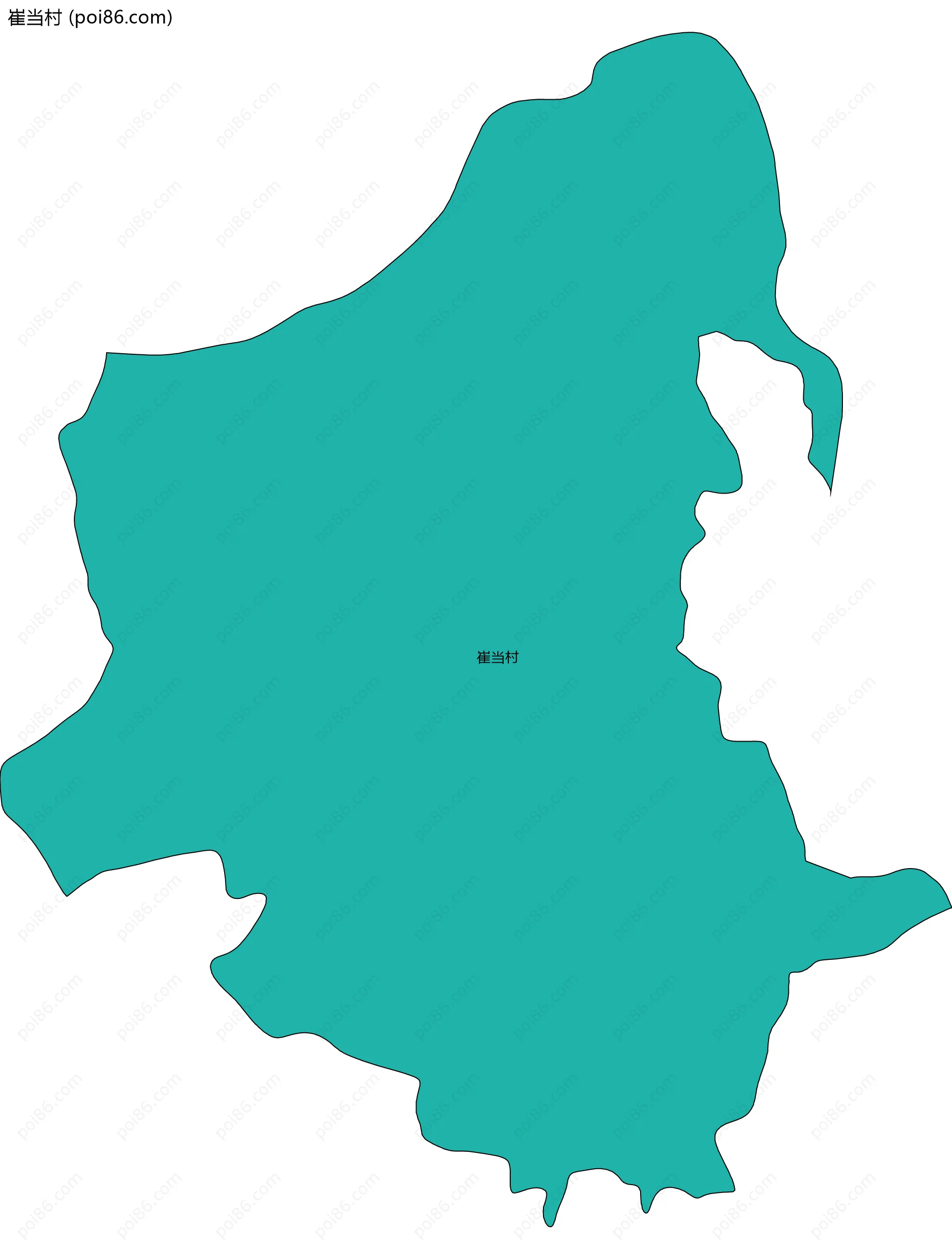 崔当村边界地图