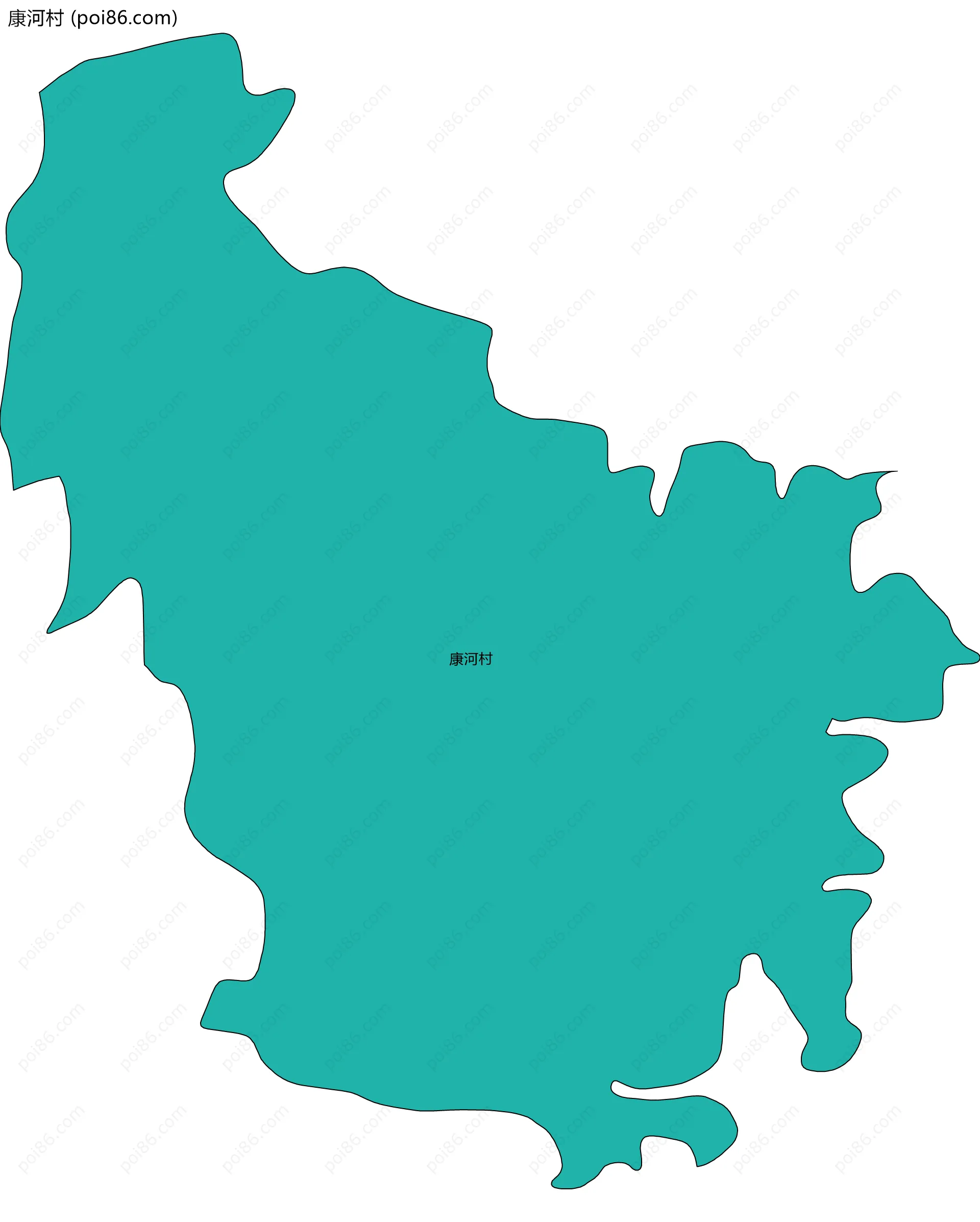 康河村边界地图