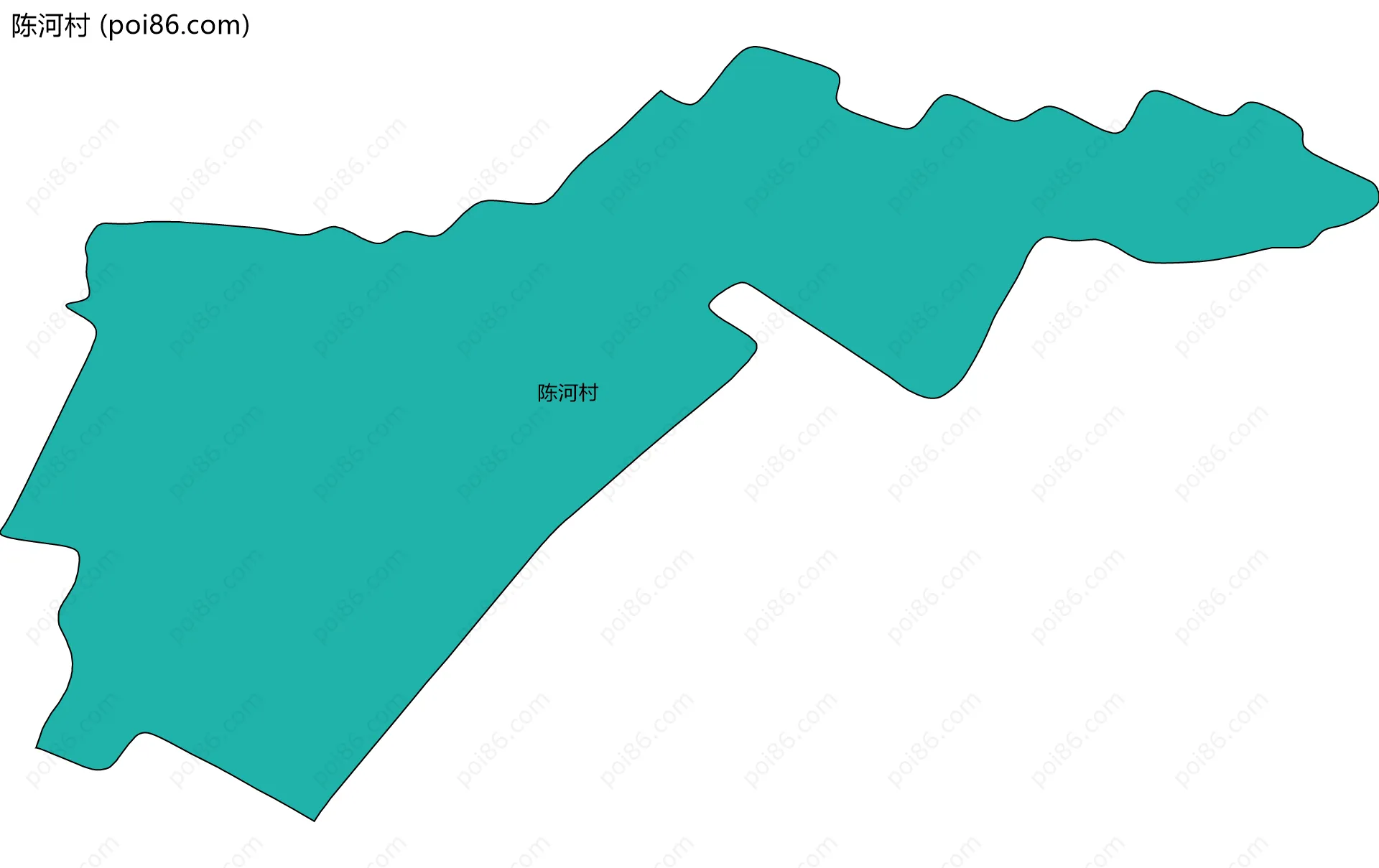 陈河村边界地图