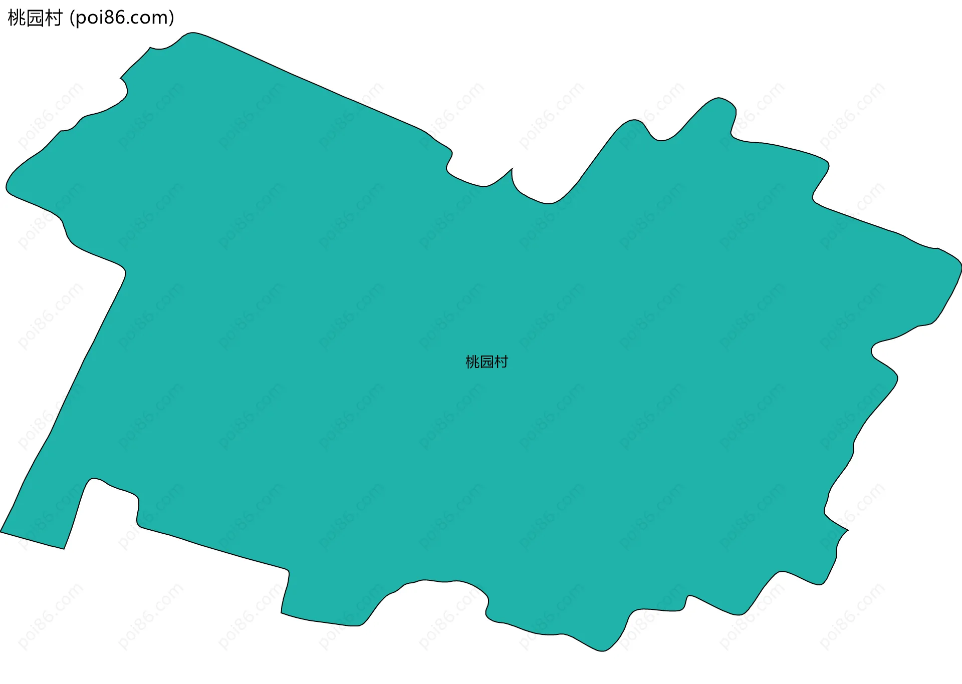 桃园村边界地图