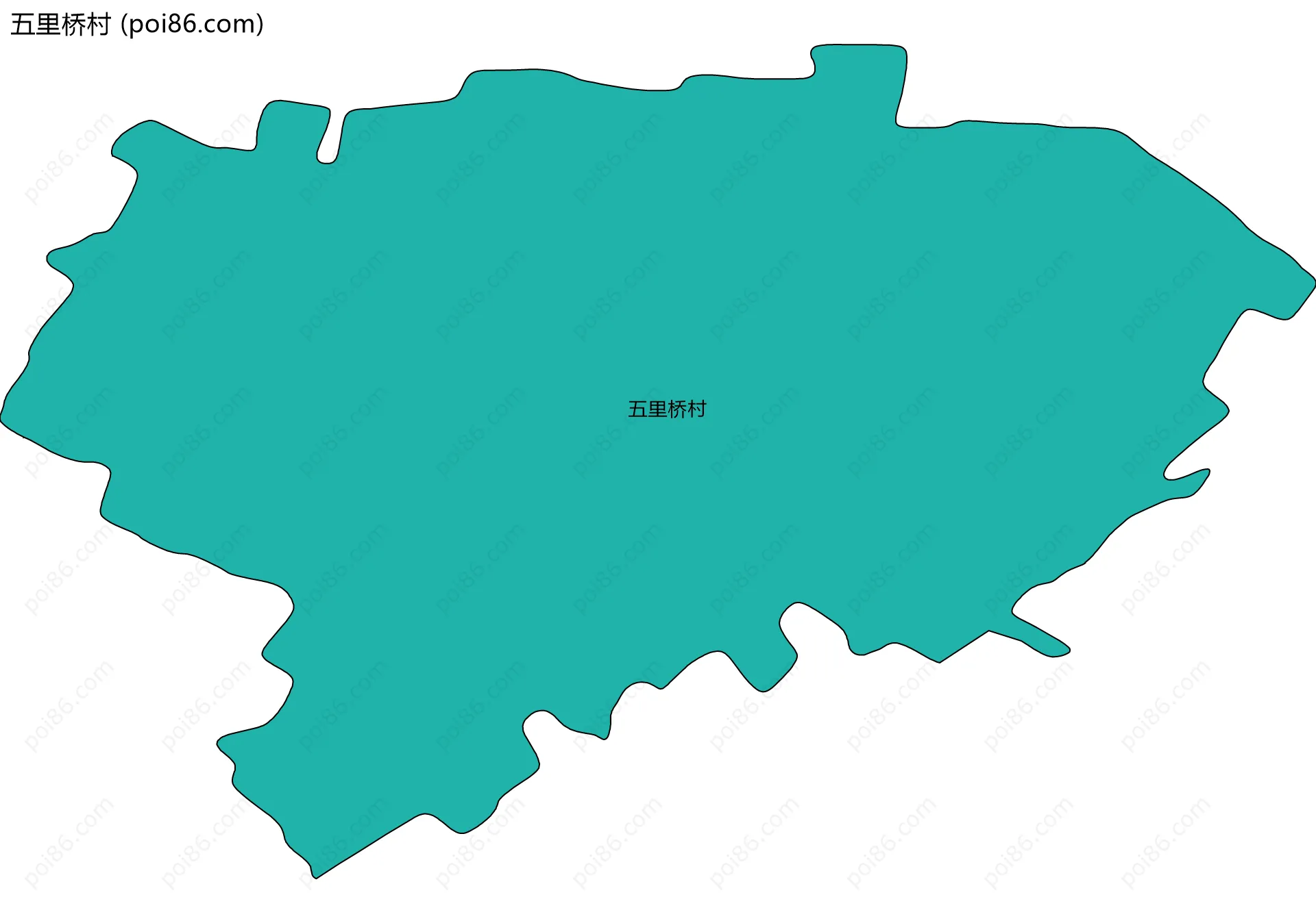 五里桥村边界地图