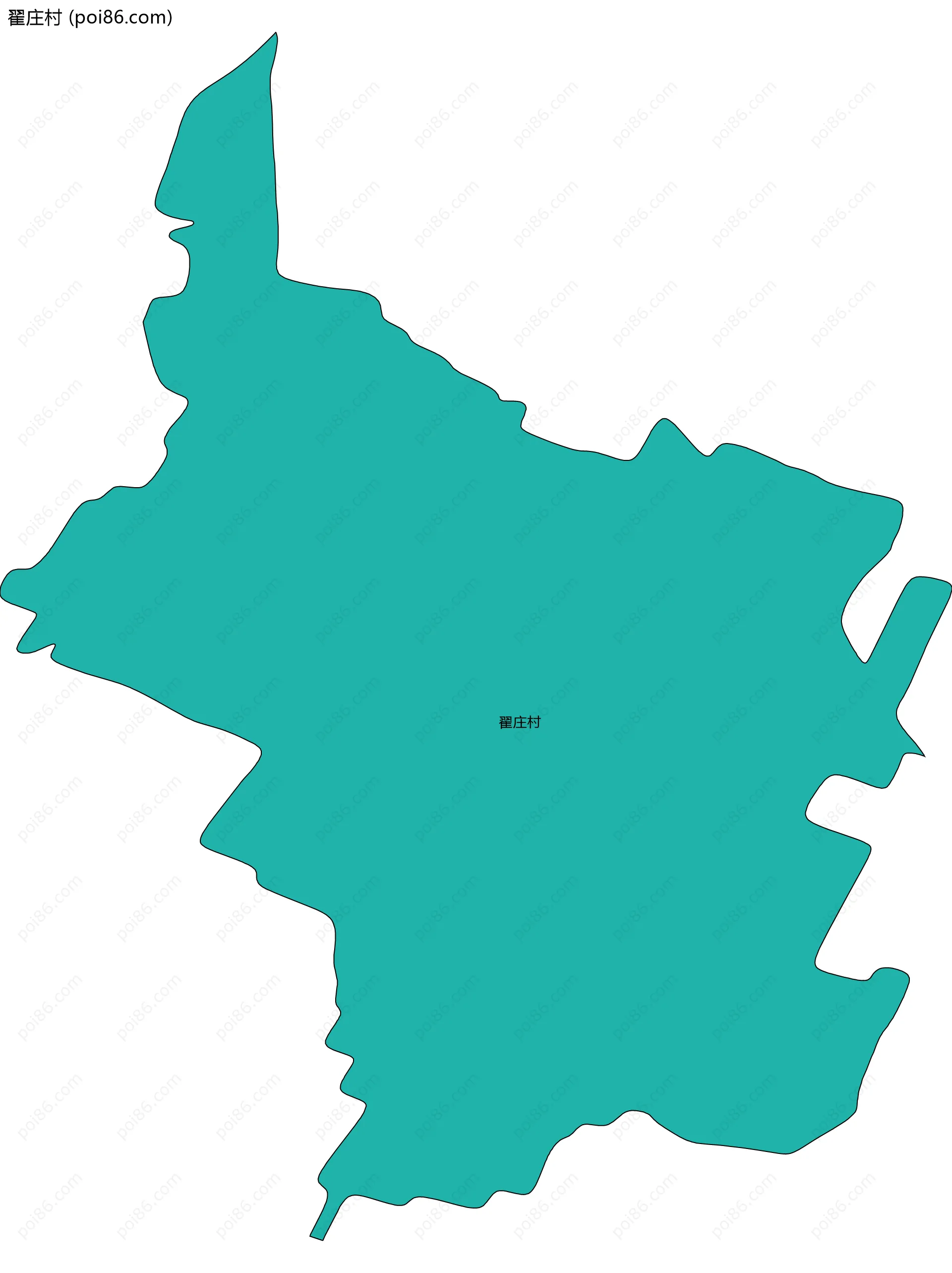 翟庄村边界地图