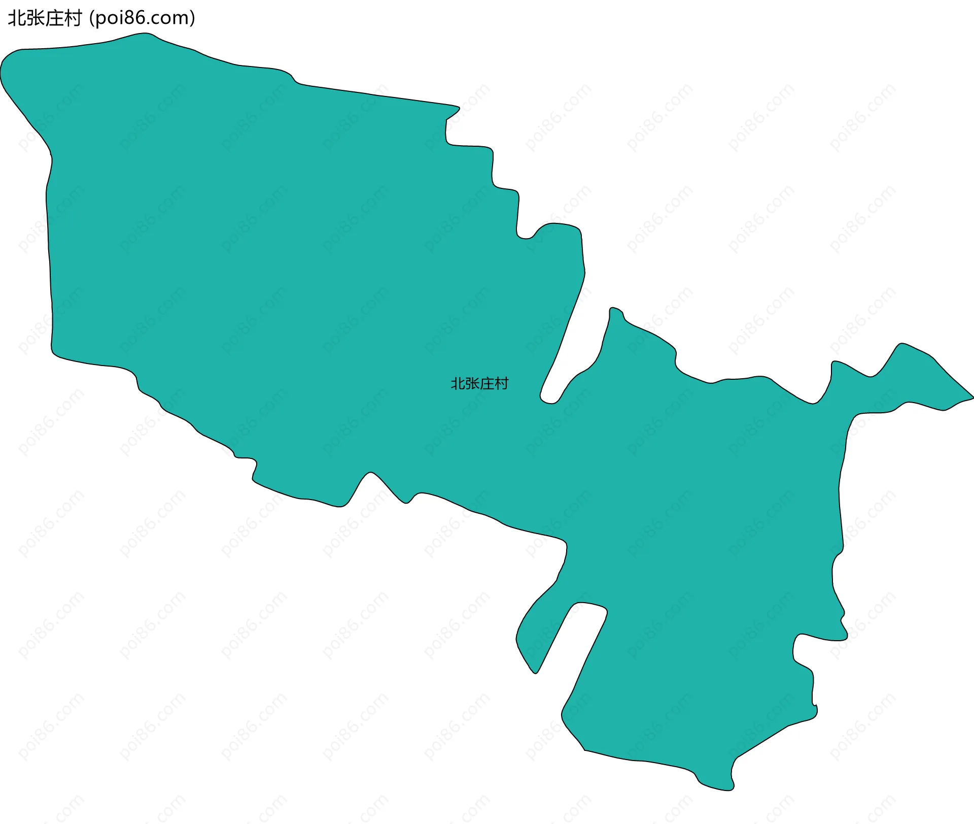 北张庄村边界地图