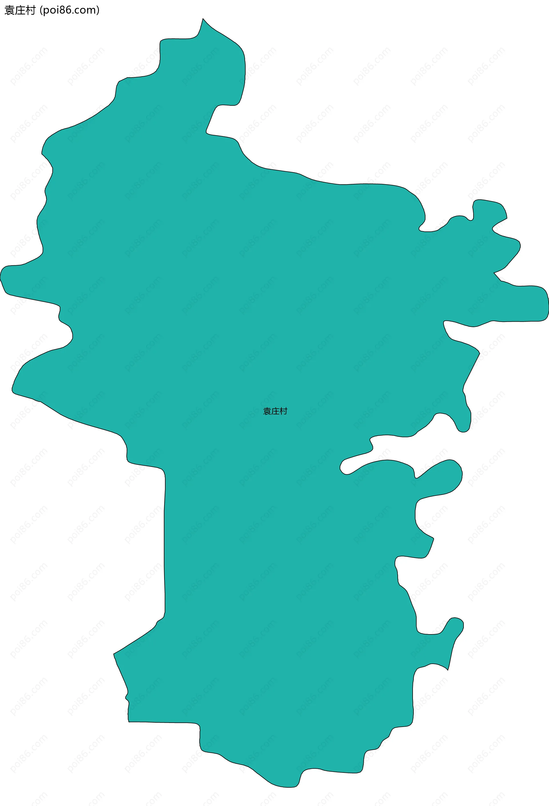 袁庄村边界地图