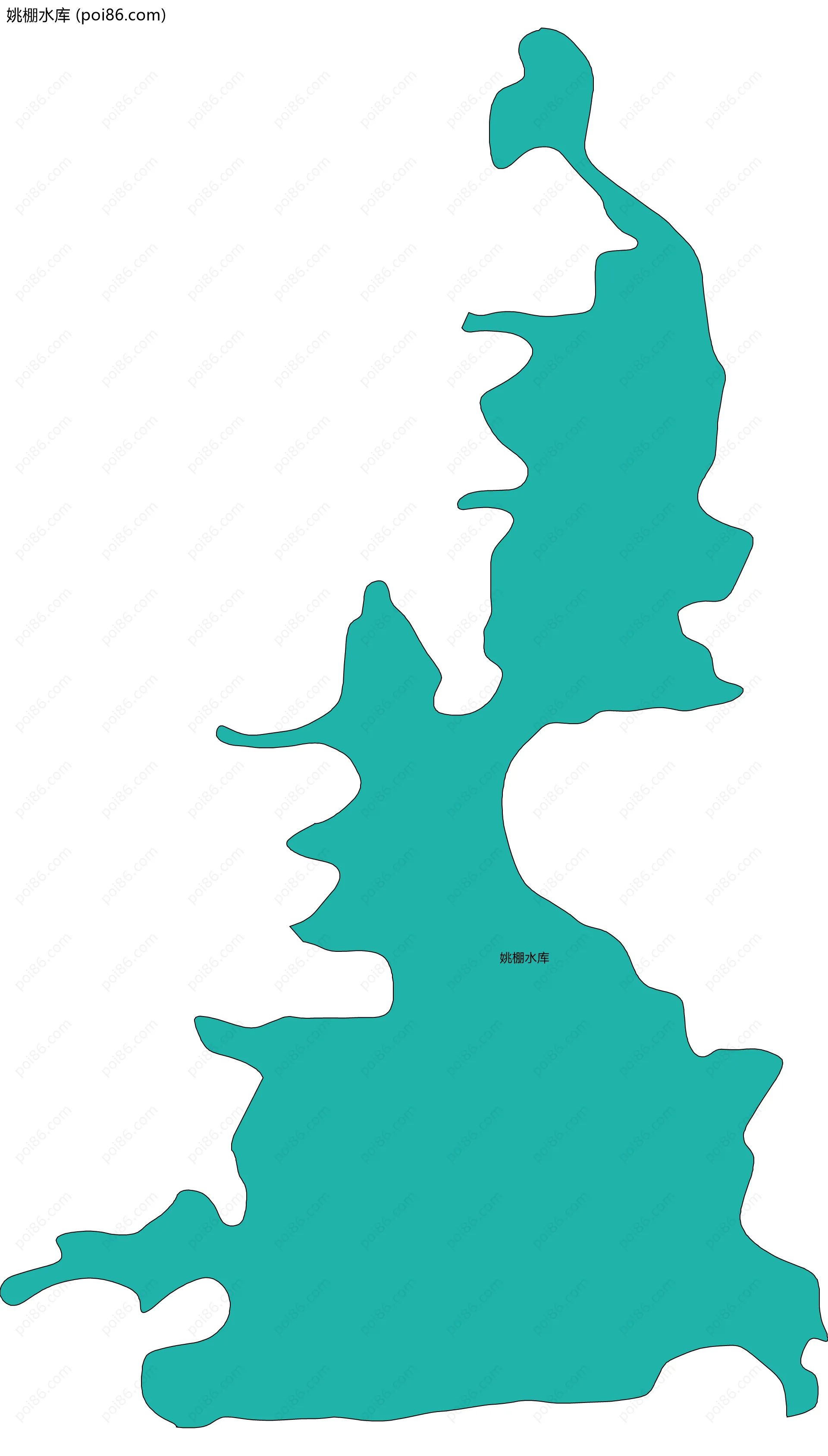 姚棚水库边界地图