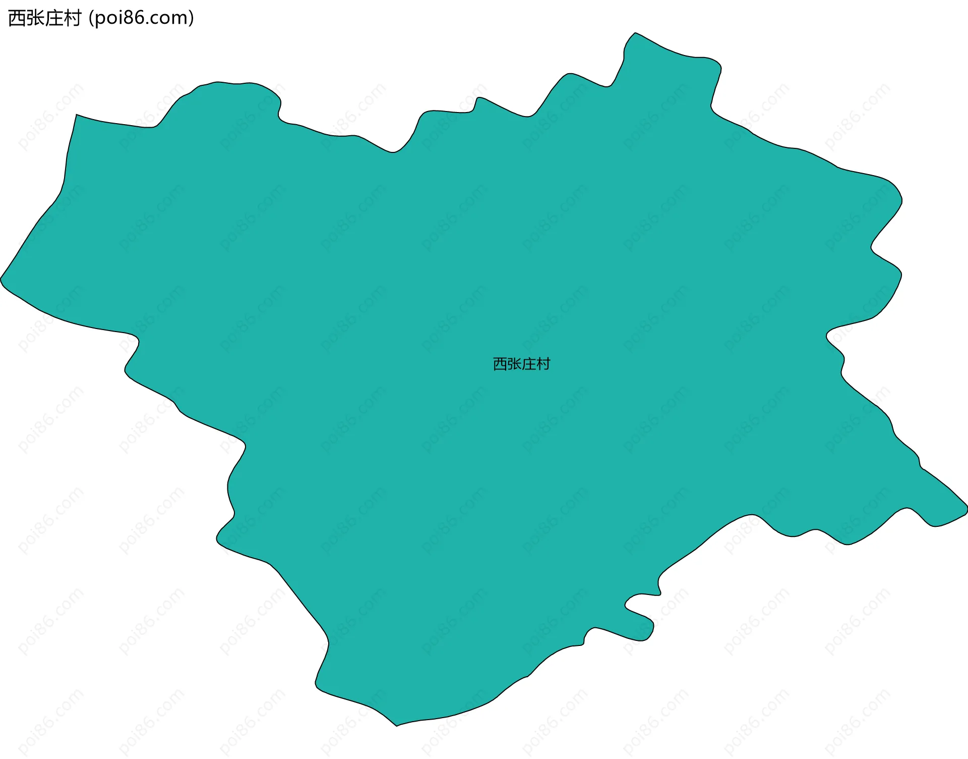 西张庄村边界地图