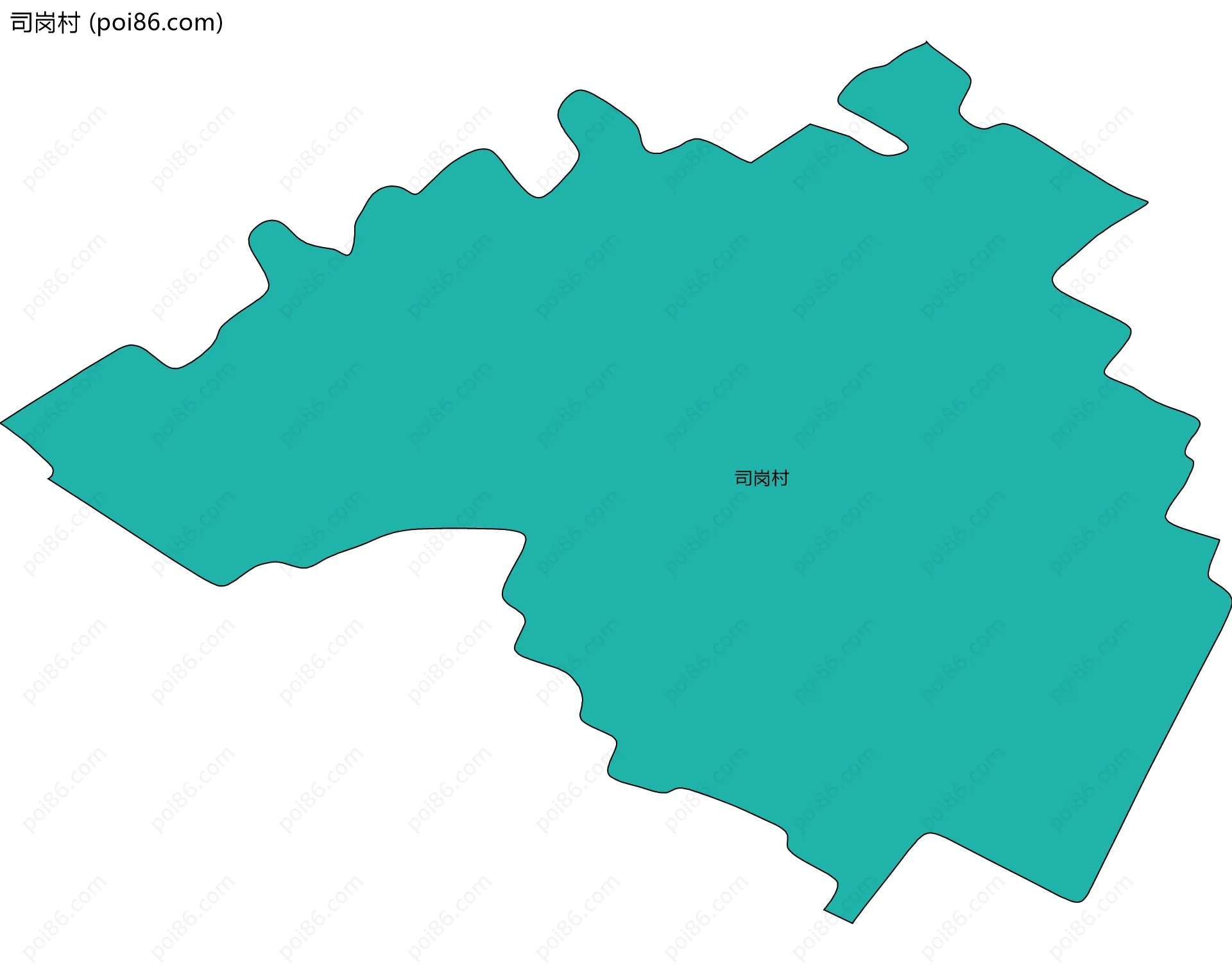 司岗村边界地图