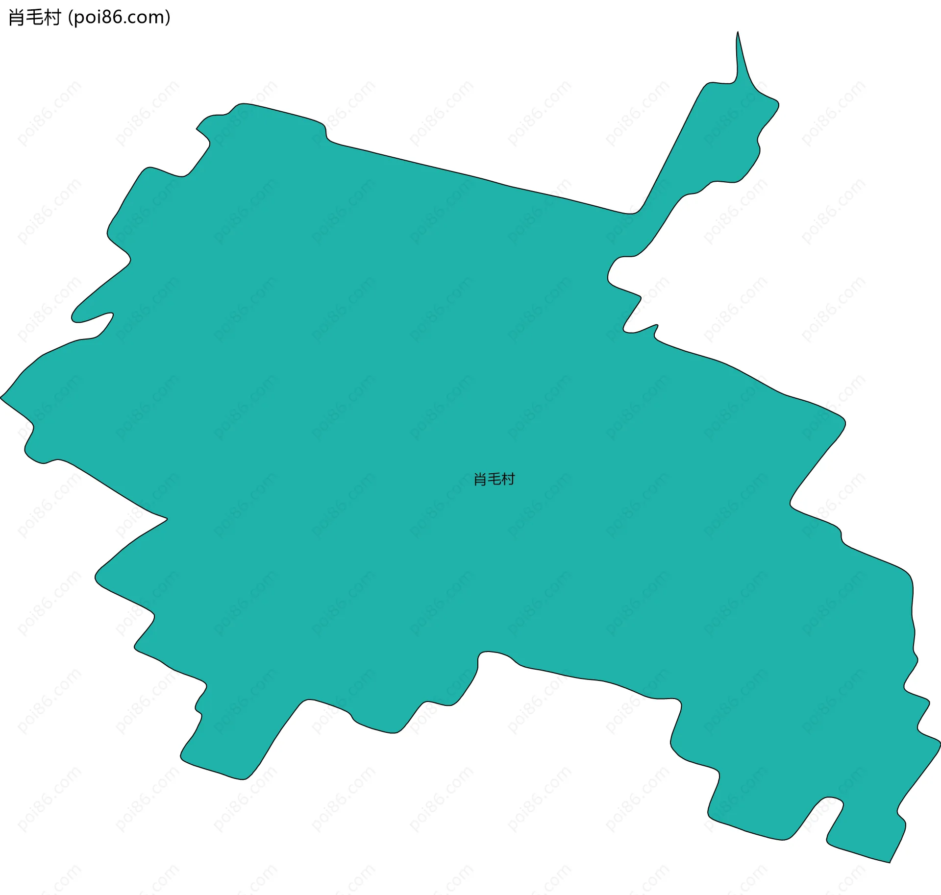 肖毛村边界地图