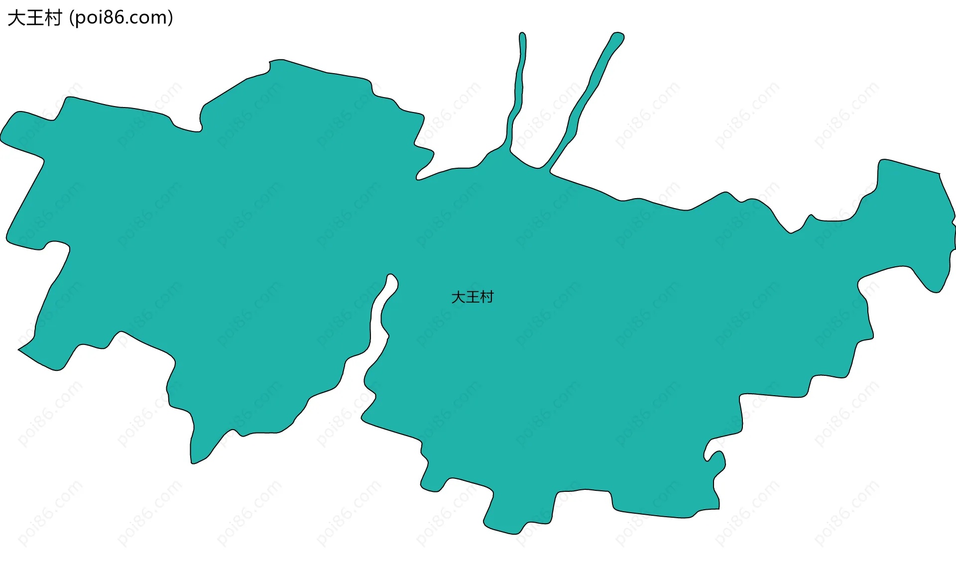 大王村边界地图