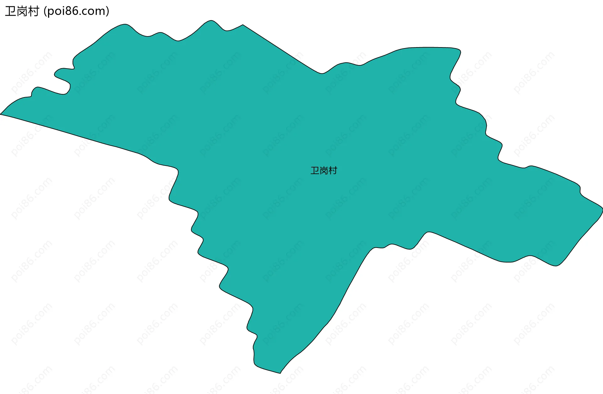 卫岗村边界地图