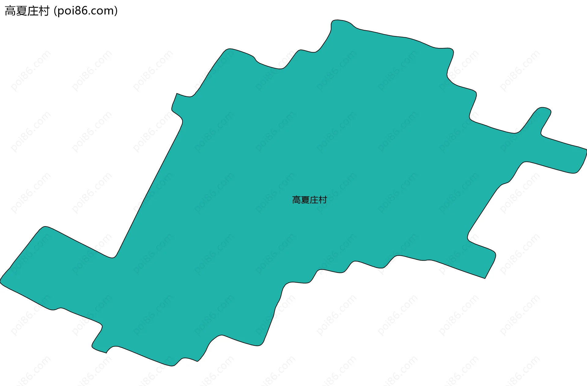 高夏庄村边界地图