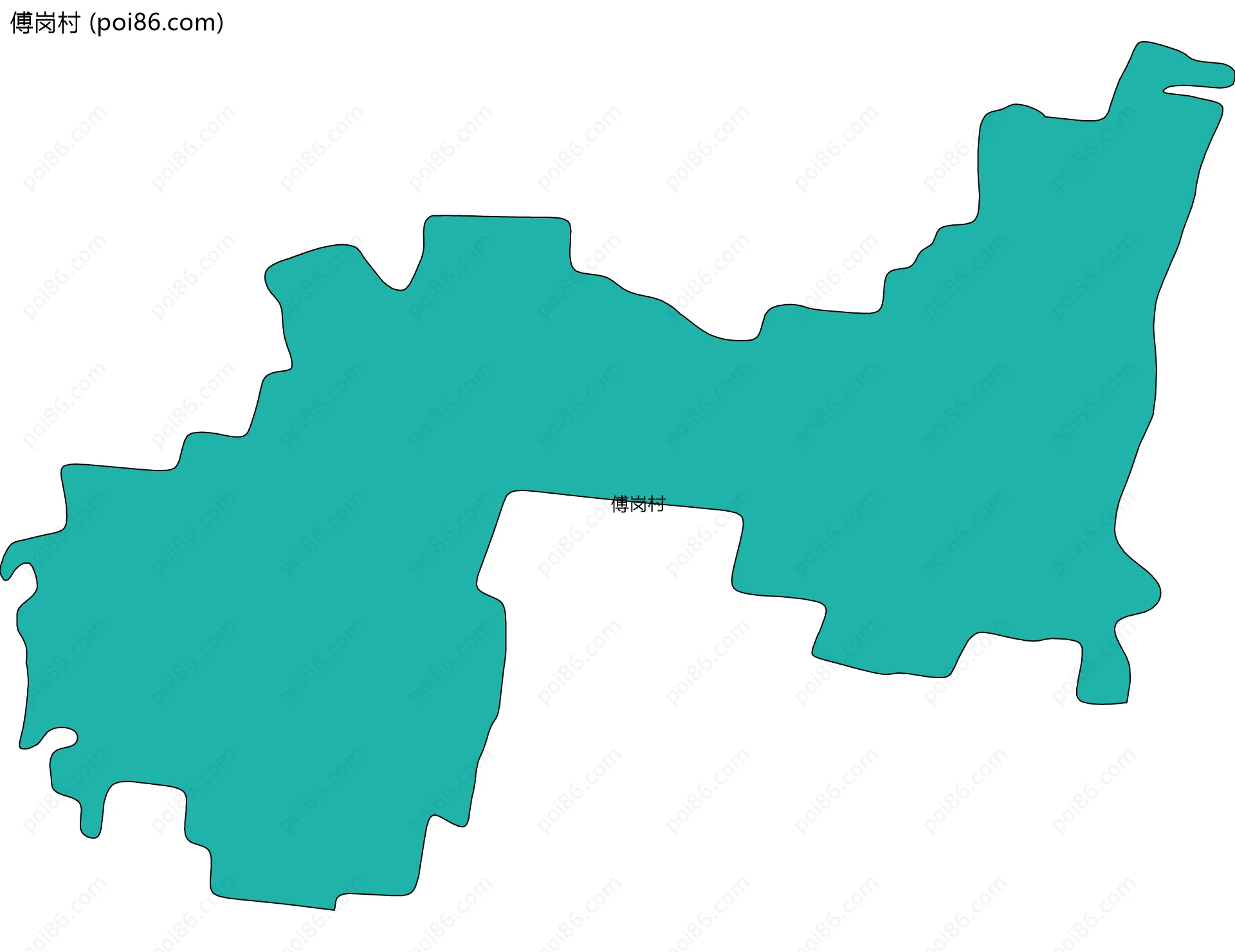 傅岗村边界地图