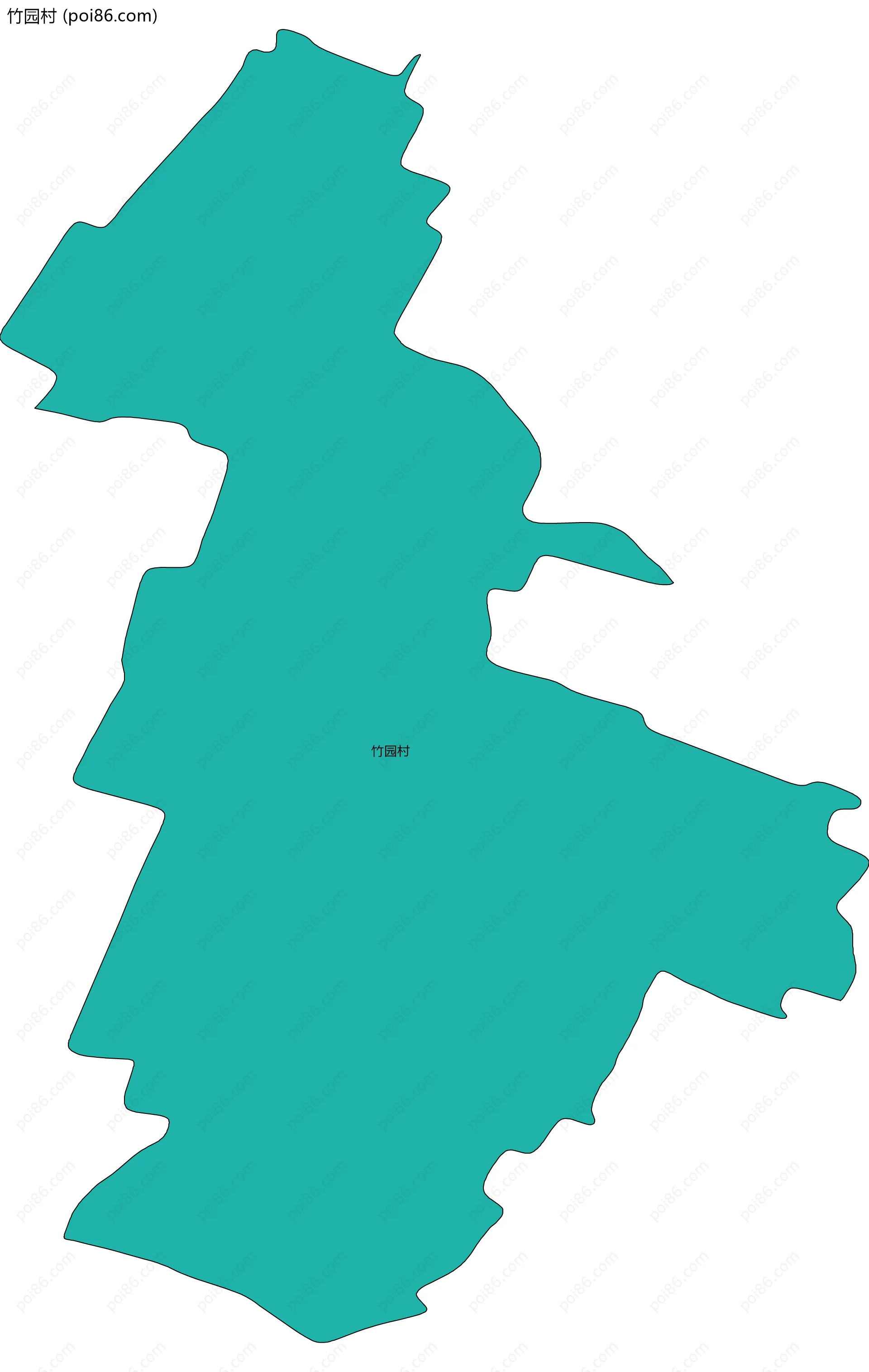 竹园村边界地图