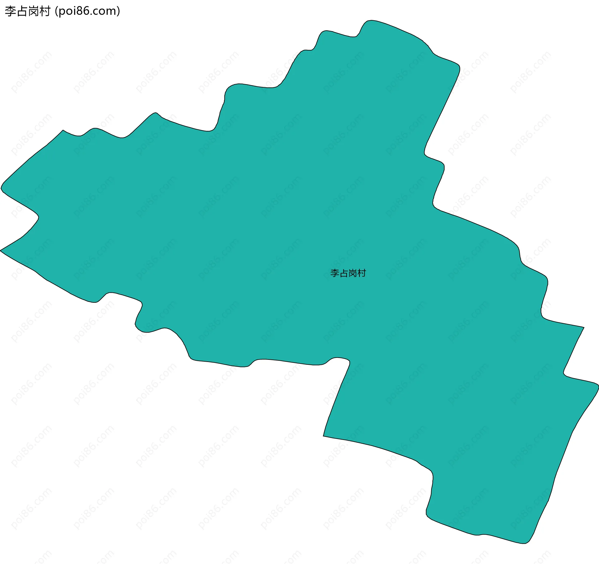 李占岗村边界地图