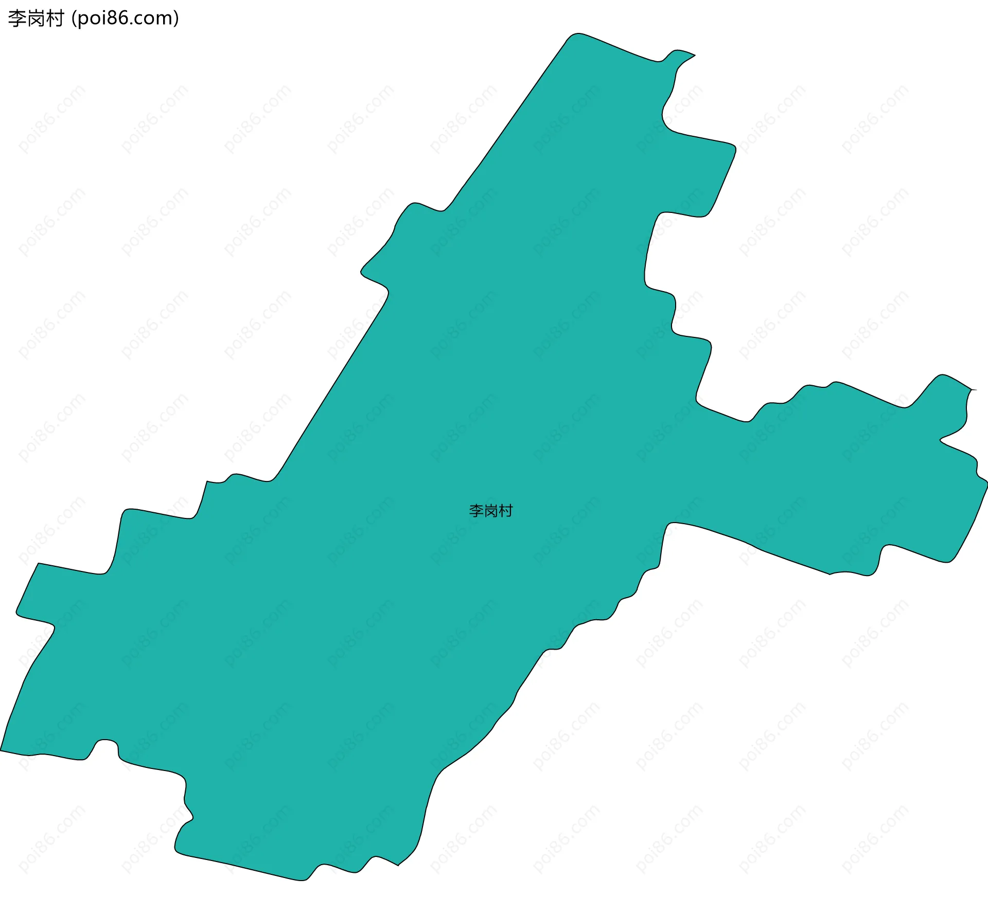 李岗村边界地图