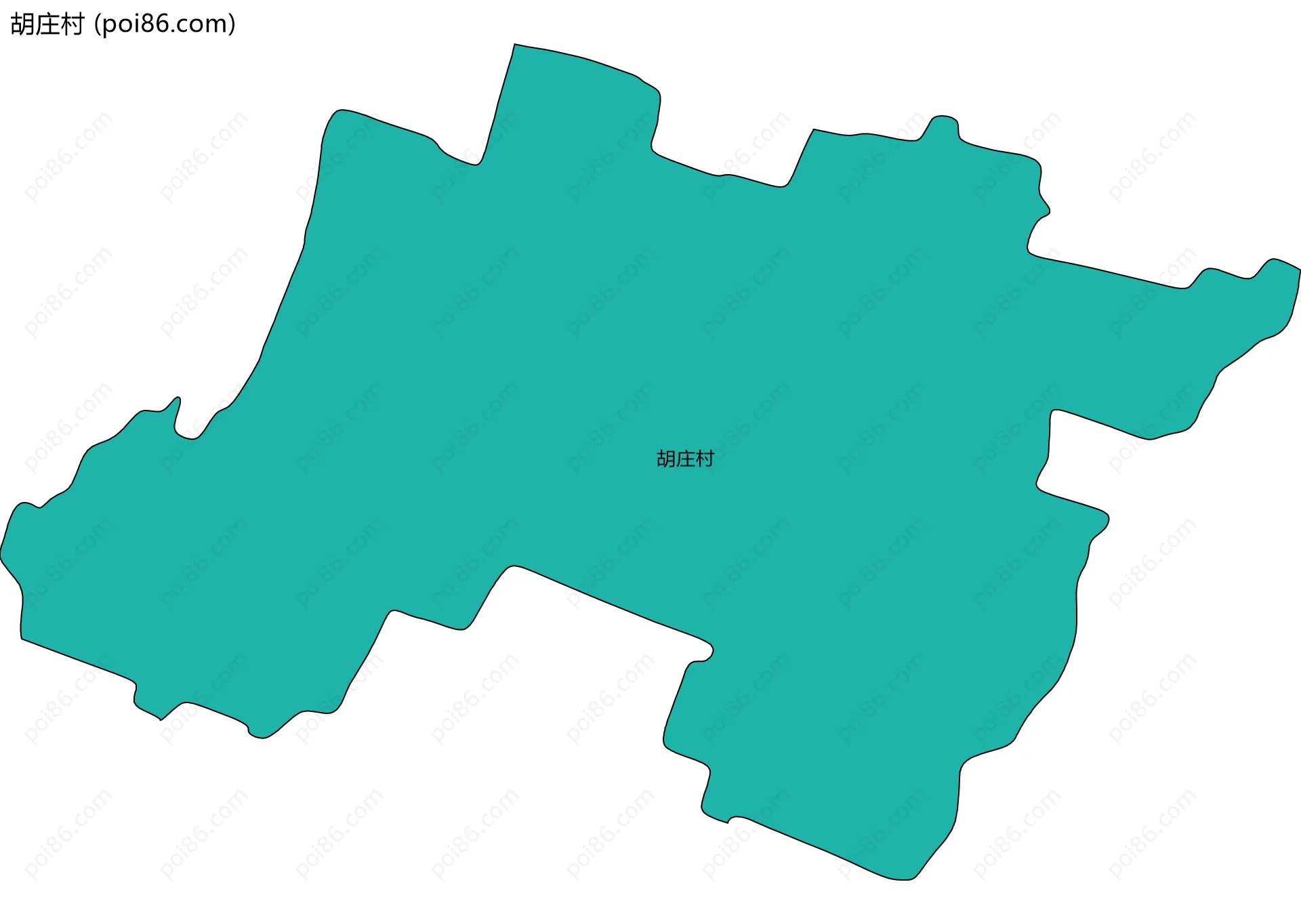 胡庄村边界地图