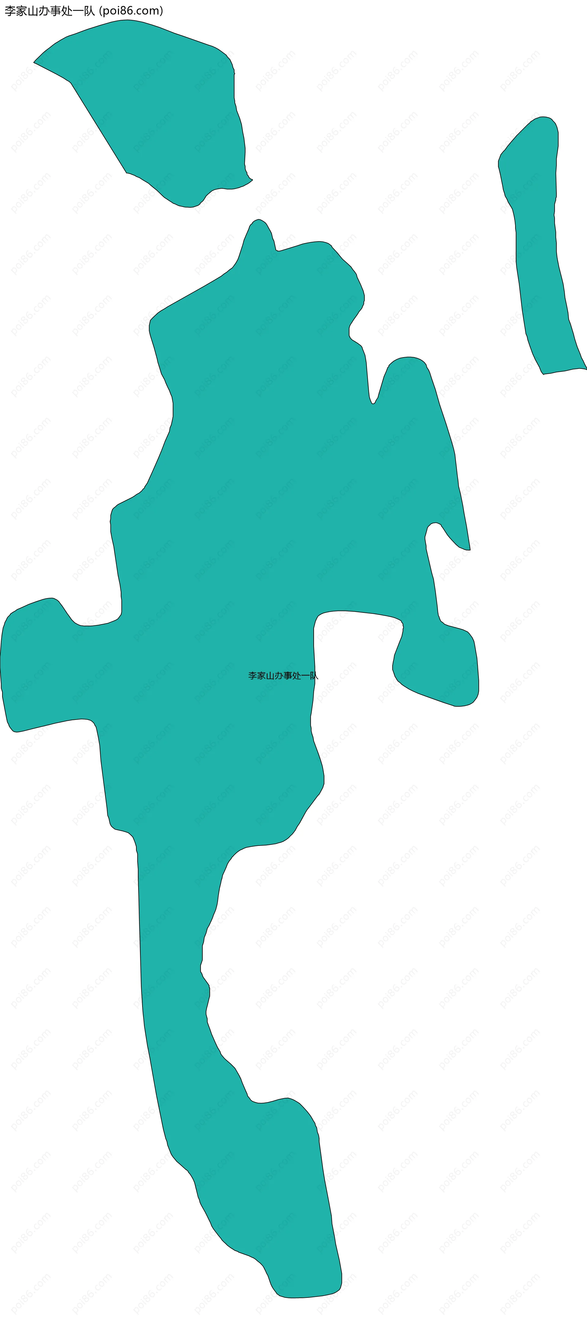 李家山办事处一队边界地图